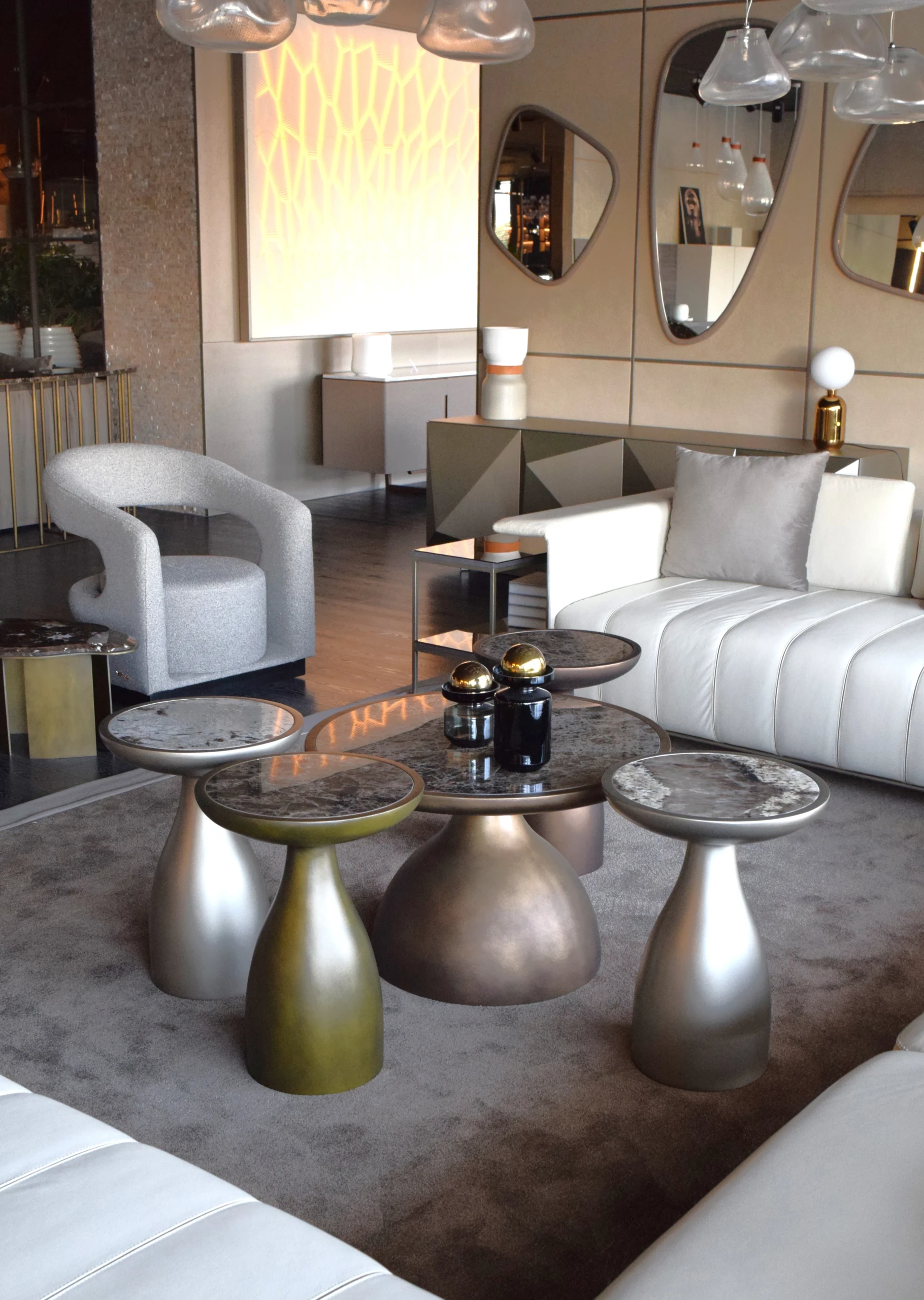 Marsie coffee table in a modern living room setting