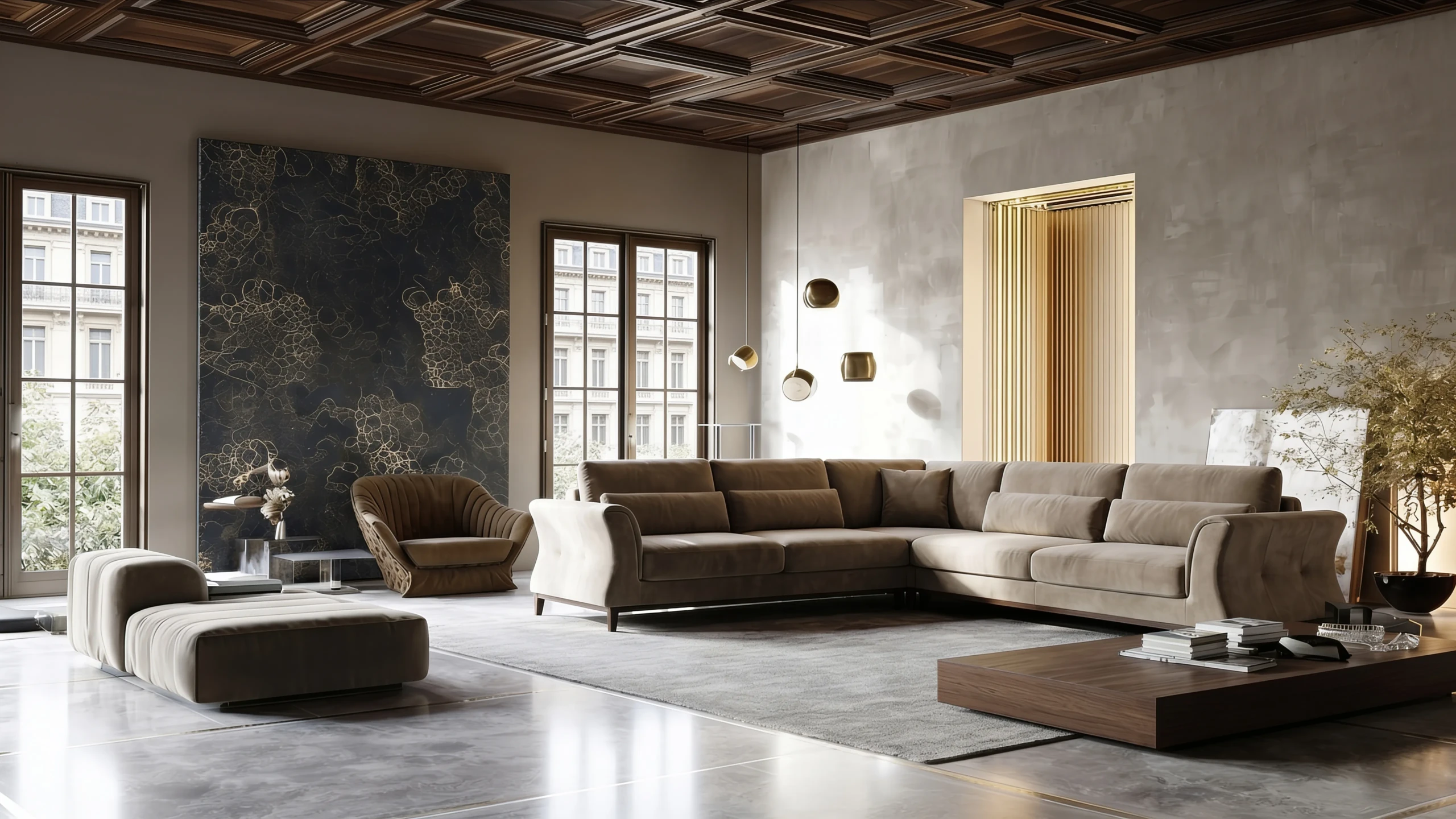 Megoda Sofa: Contemporary Sophistication in a modern living room setting