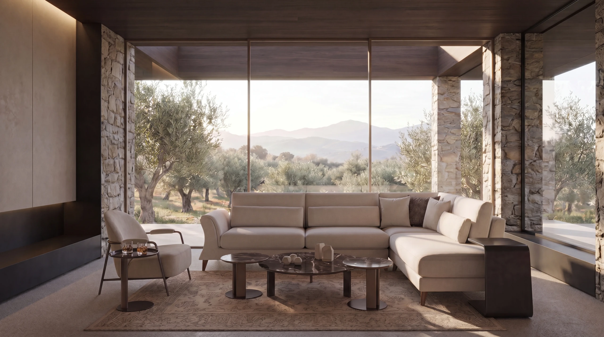 Megoda Sofa: Contemporary Sophistication shown in a styled indoor scene
