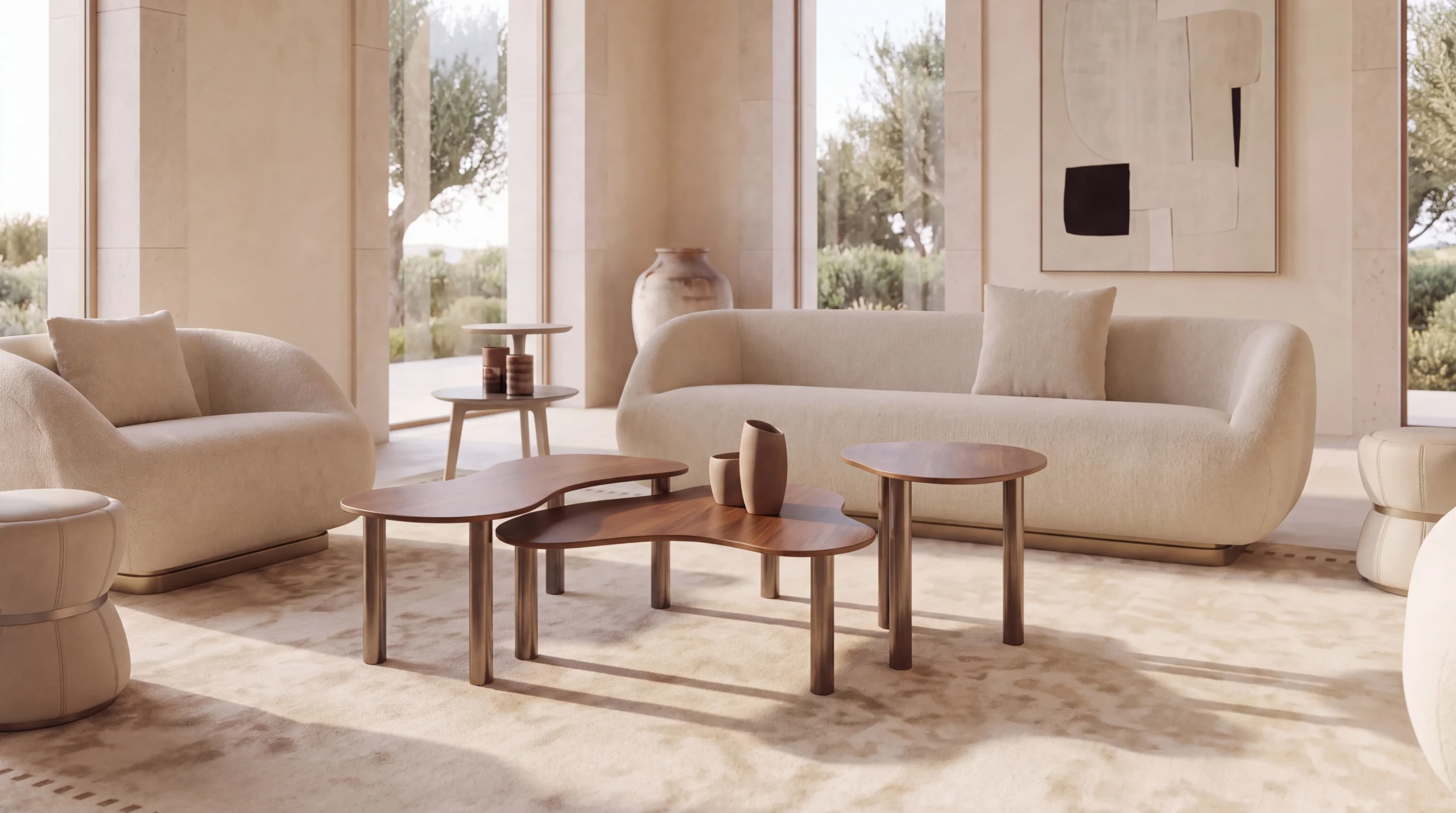 Miya Loveseat sectional sofa in a designer lounge setting