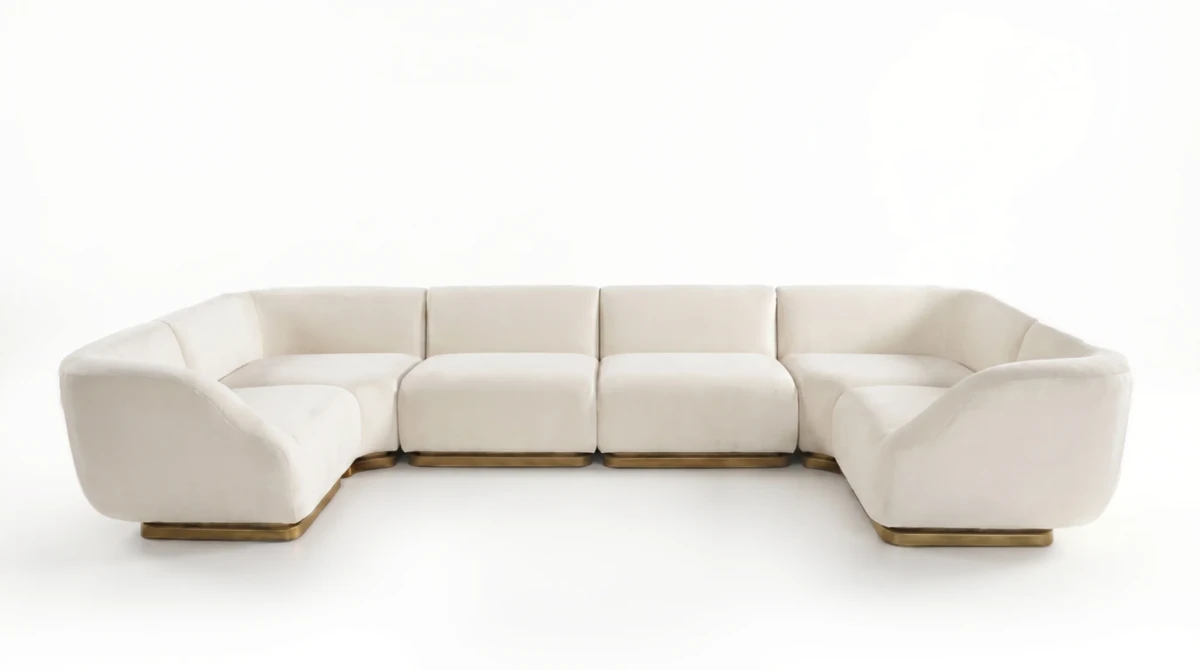 Miya Sectional sectional sofa on white background