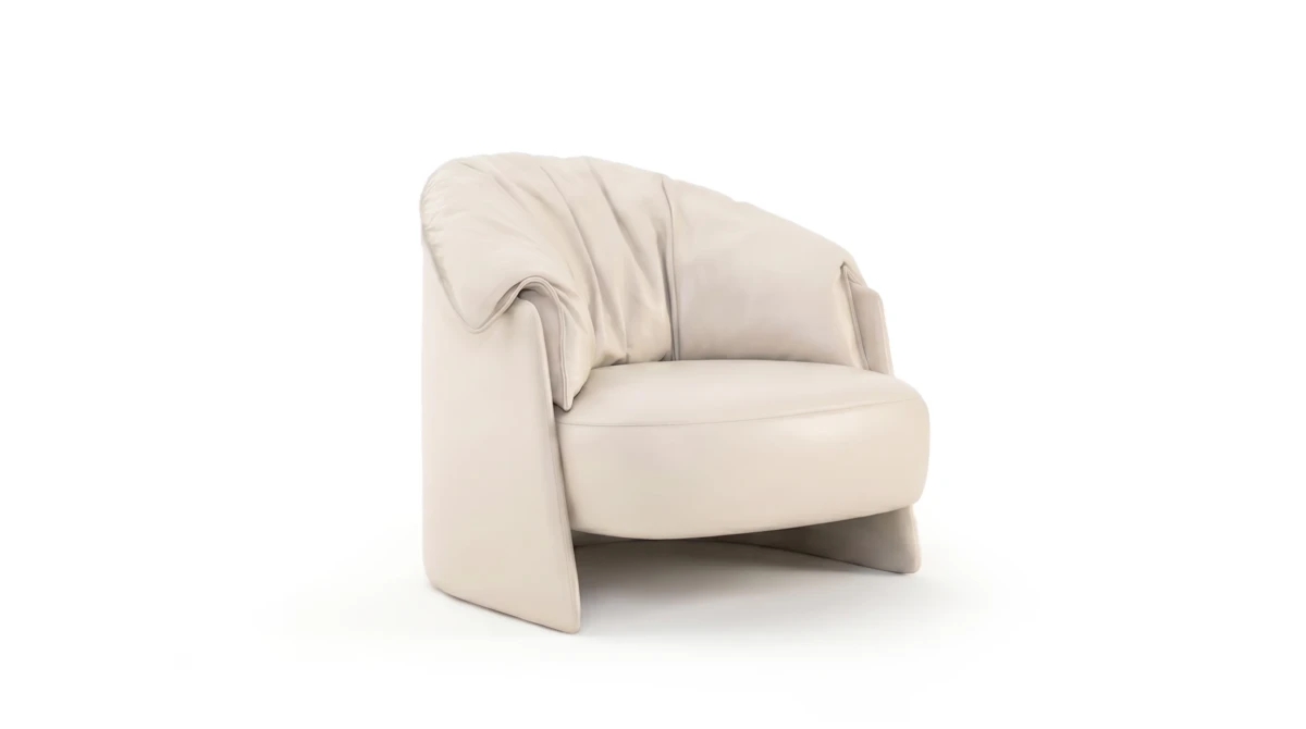 Noy armchair on white background