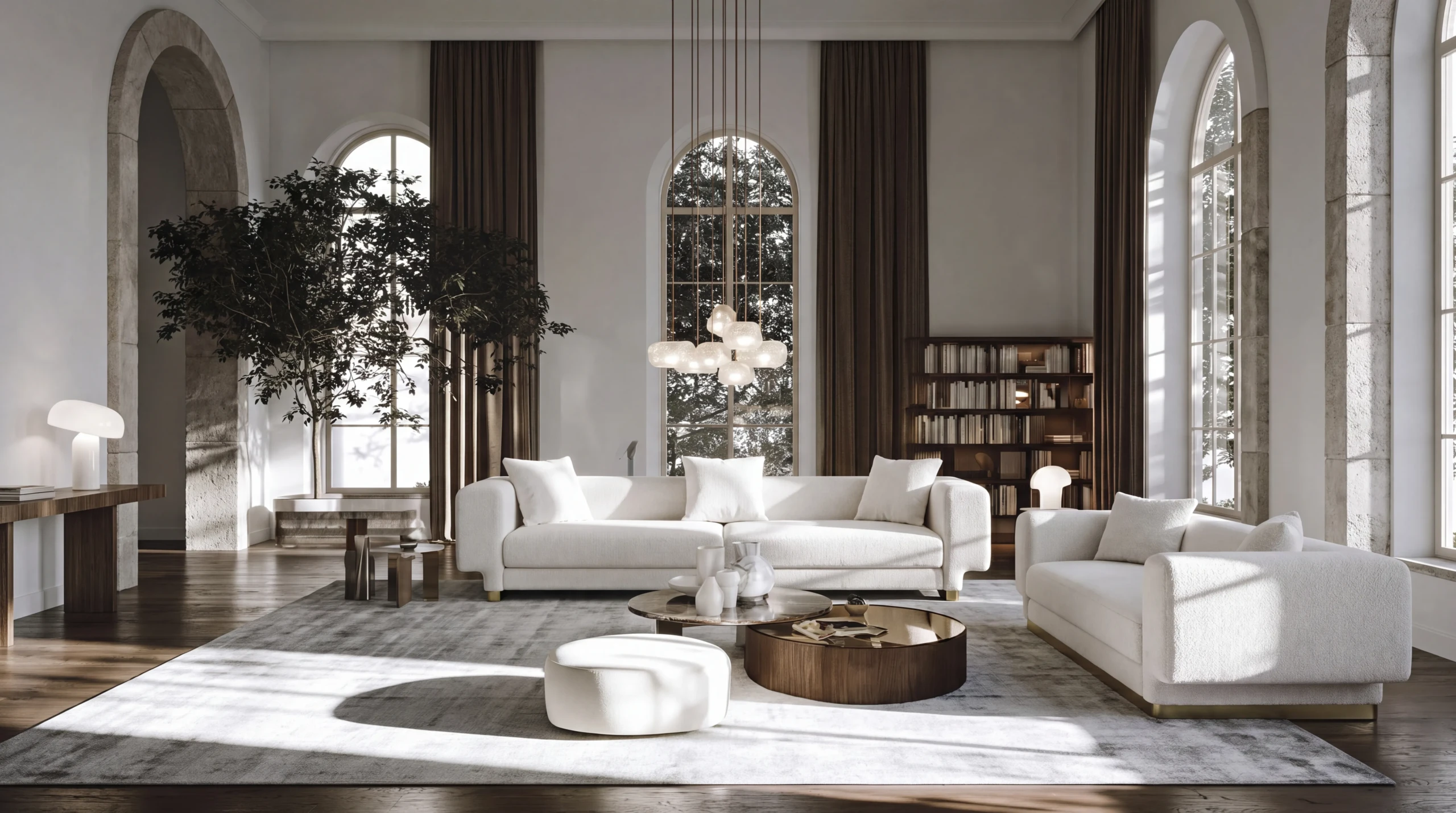 Odin 3 Seater Leather Sofa in a modern living room setting