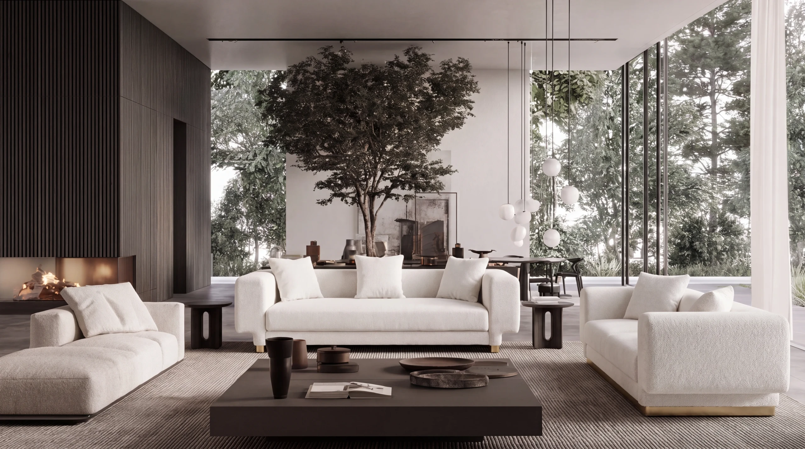 Odin 3 Seater Leather Sofa in a designer lounge setting