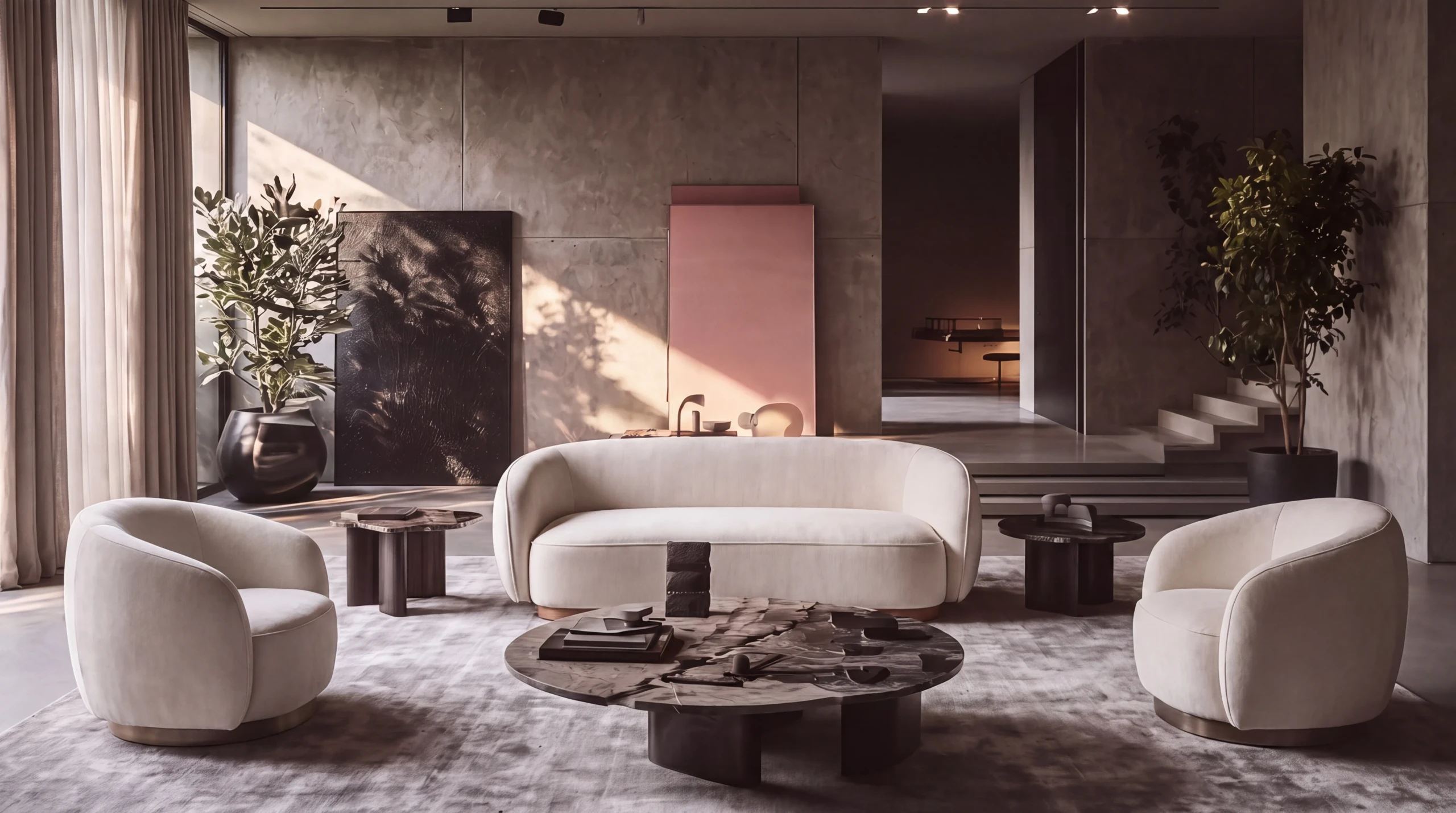 Omega Love Seat sectional sofa in a modern living room setting