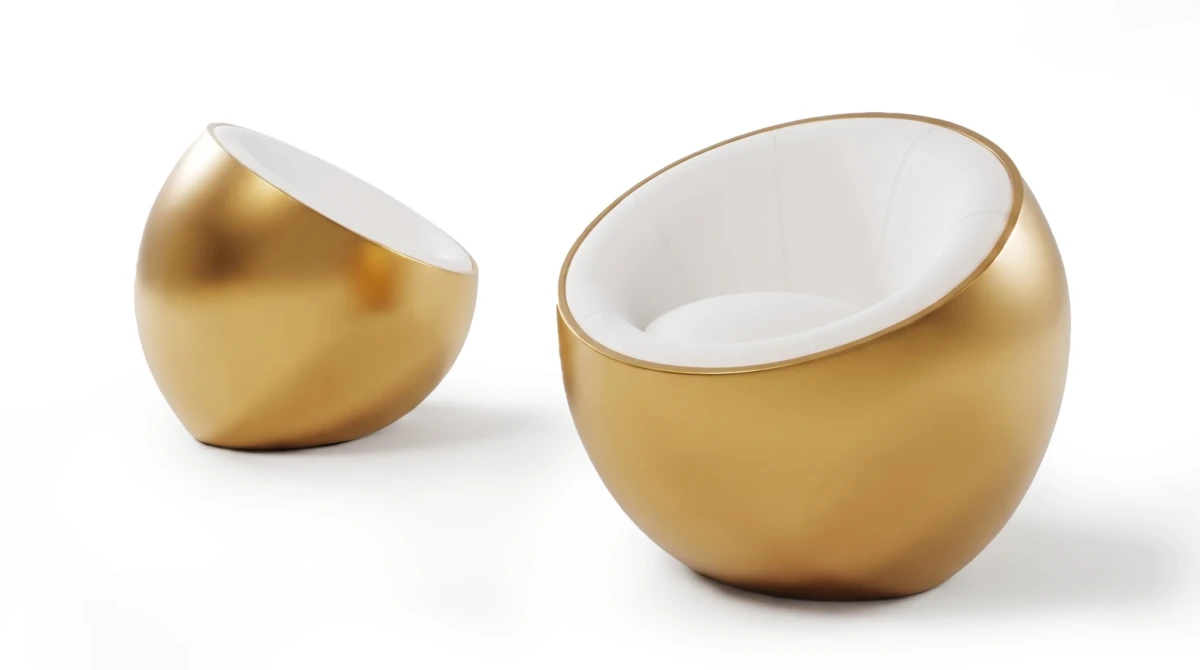 Orbit armchair on white background