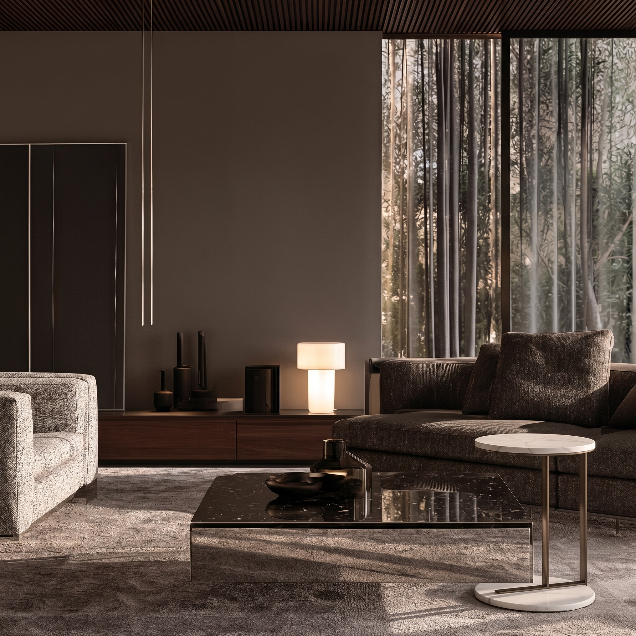 Orion coffee table in a modern living room setting