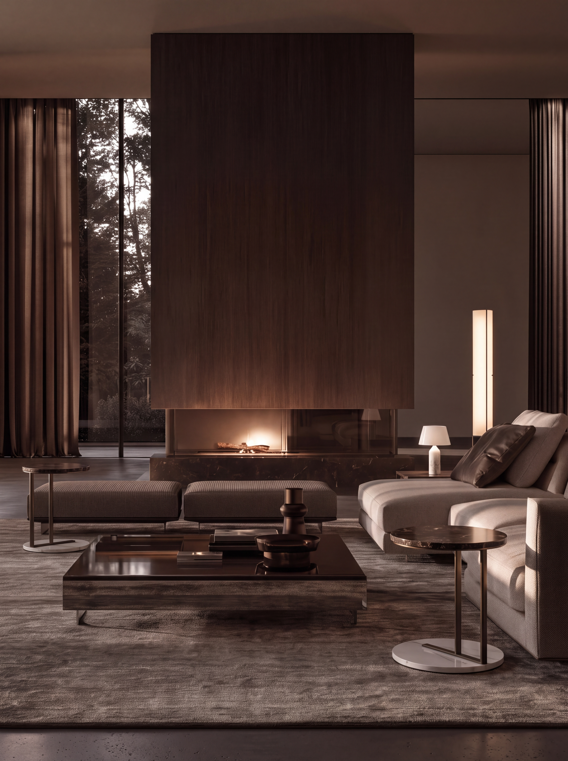 Orion coffee table styled in a contemporary interior