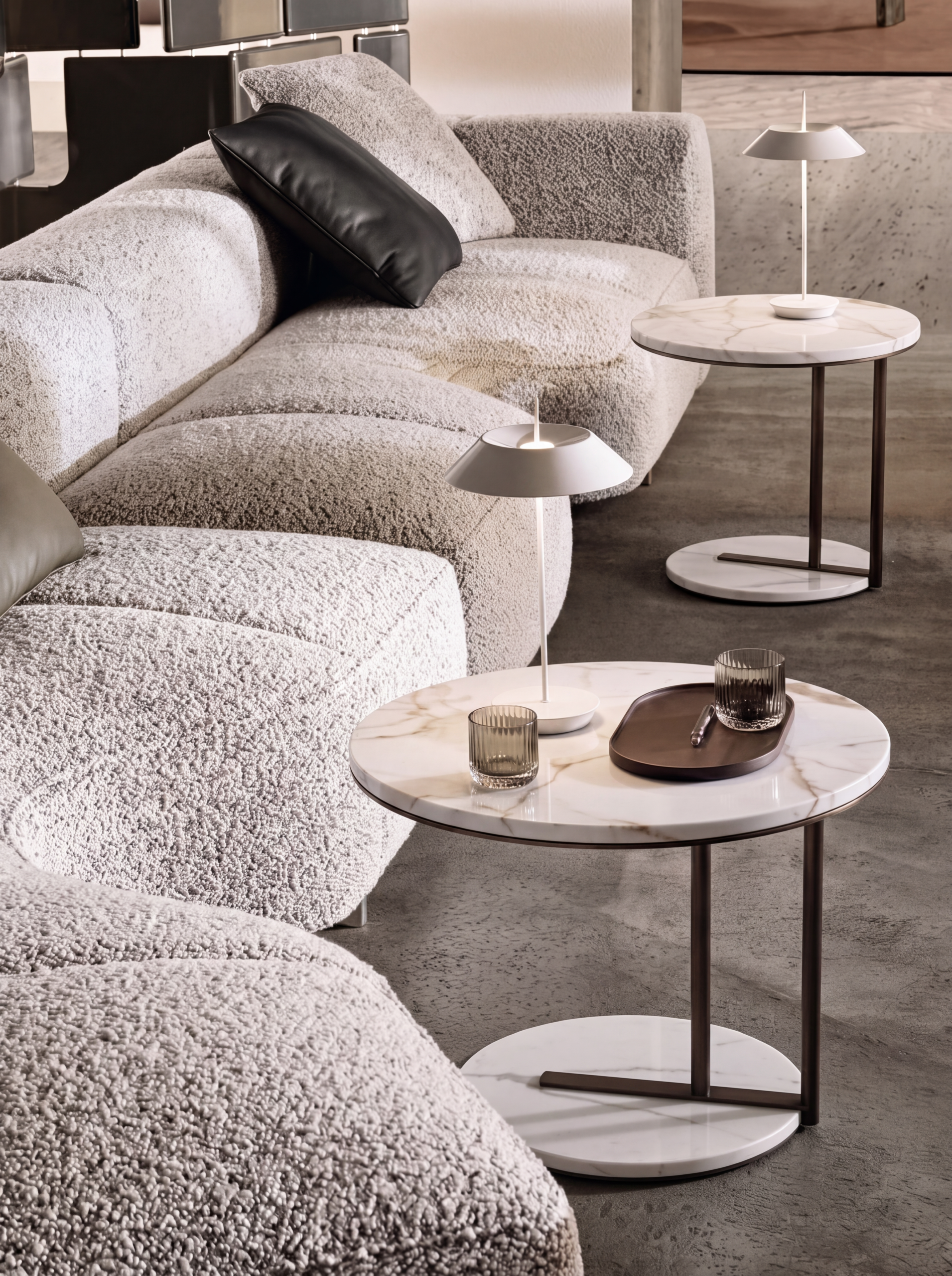 Orion coffee table in a designer lounge setting