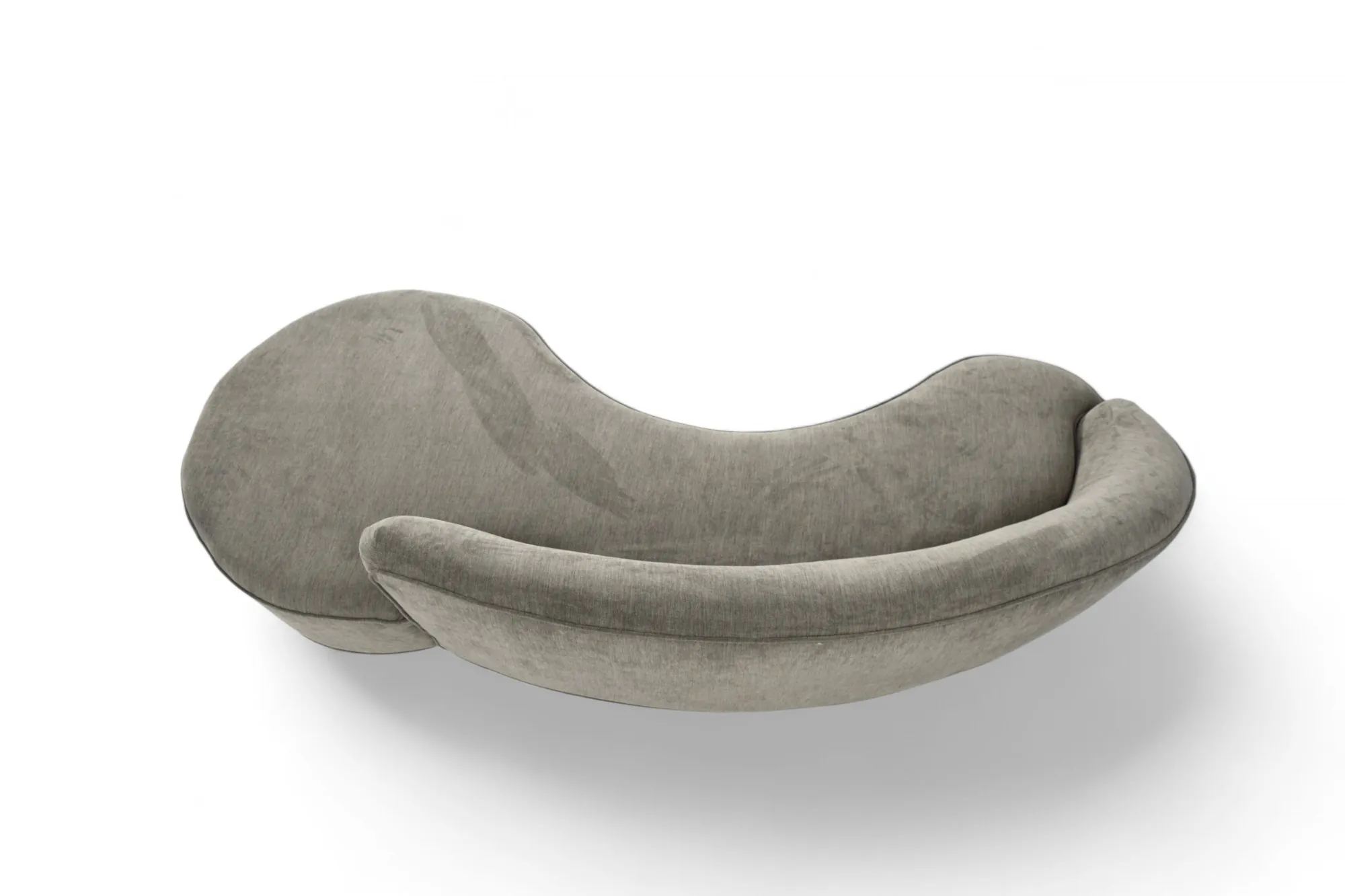 Top-down view of Oscar curved sofa