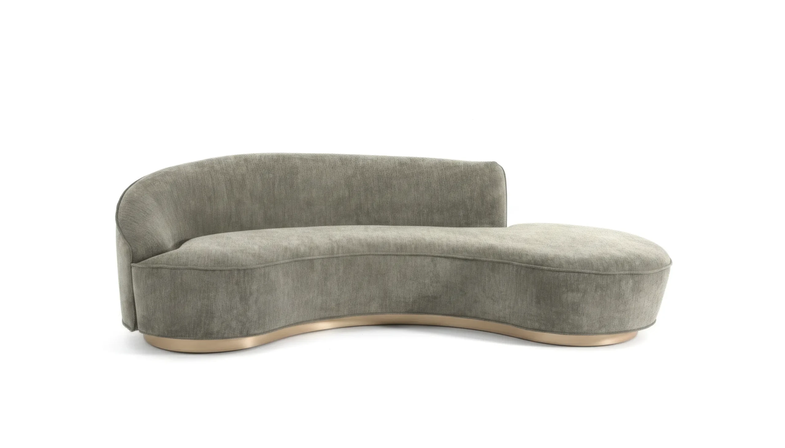 Front view of Oscar curved sofa