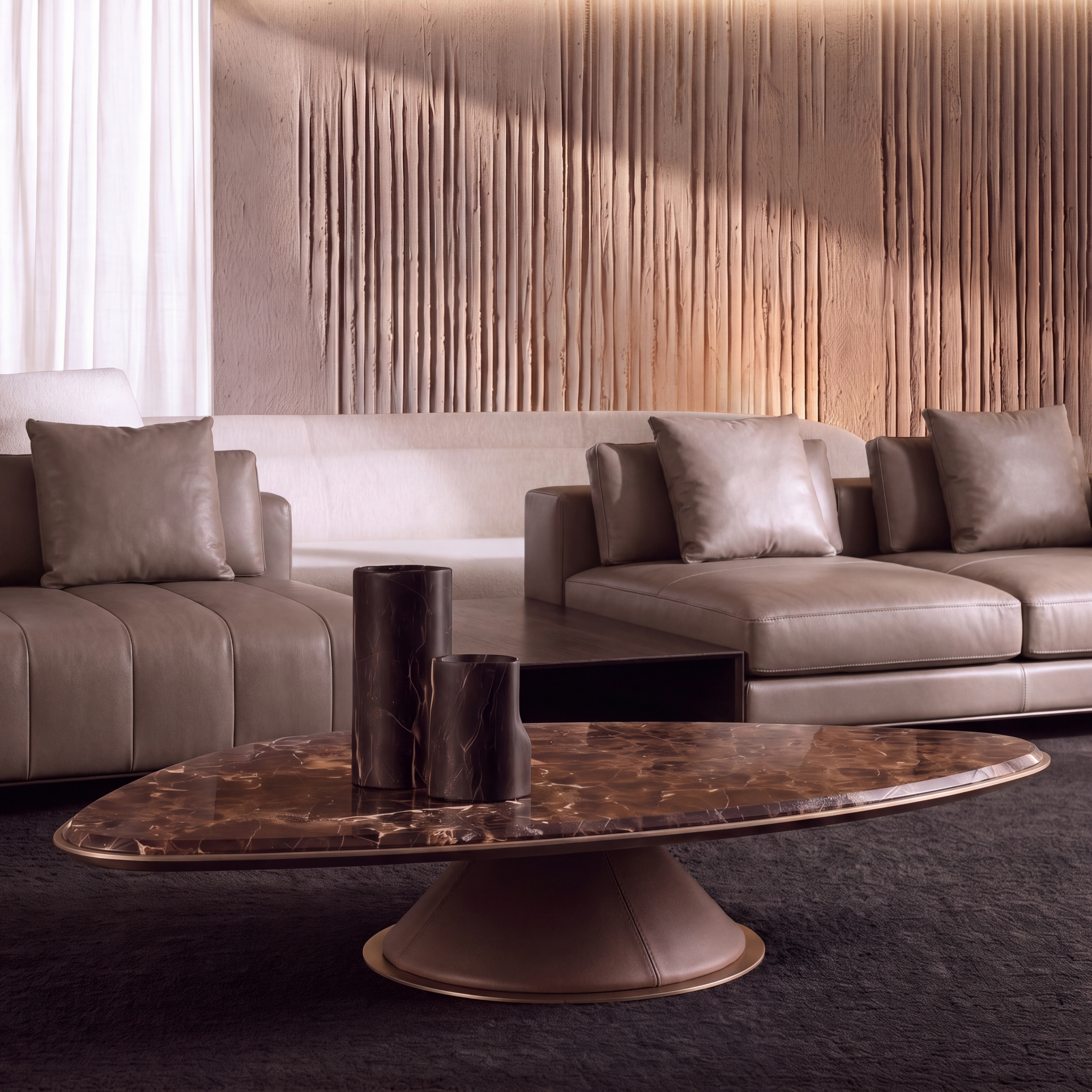 Pluto coffee table in a designer lounge setting