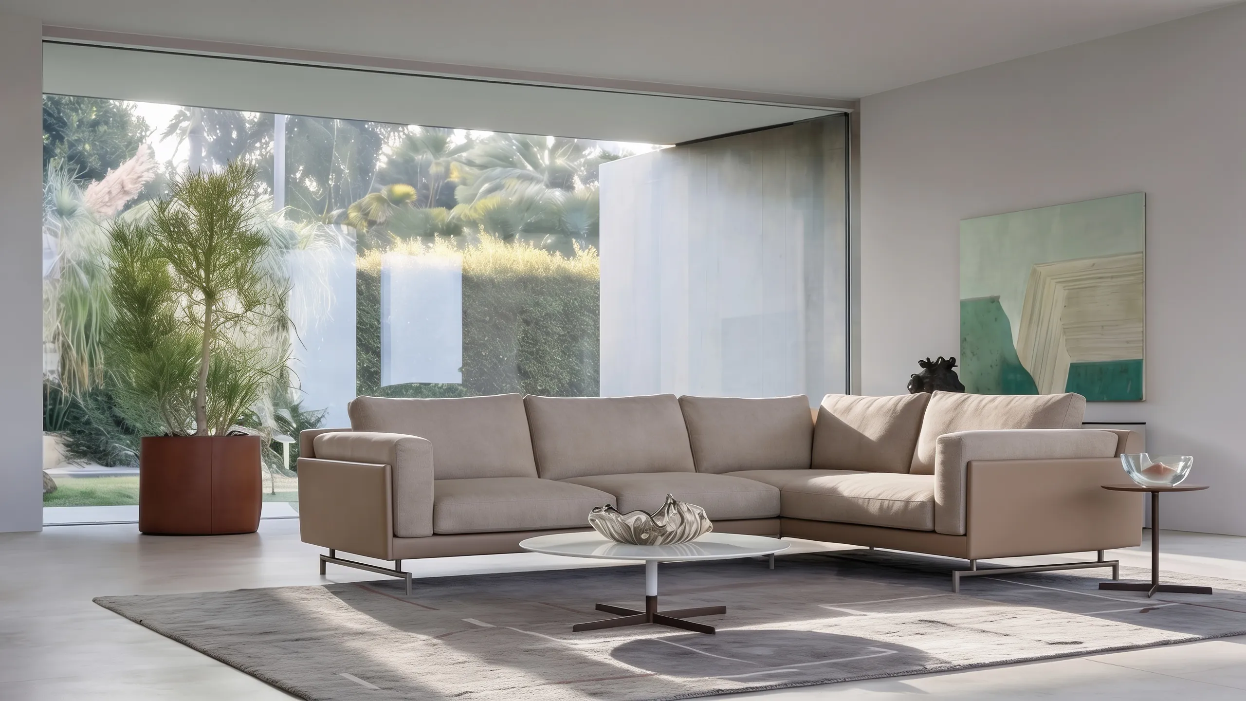 Roma Modular Leather Sofa shown in a styled indoor scene