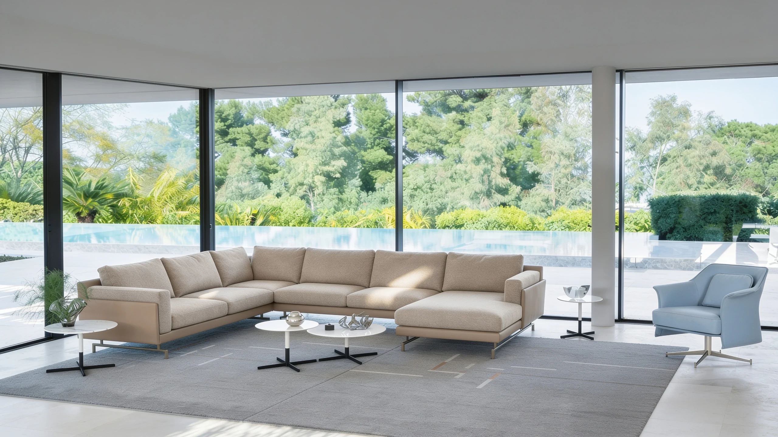 Roma Modular Leather Sofa in a modern interior space