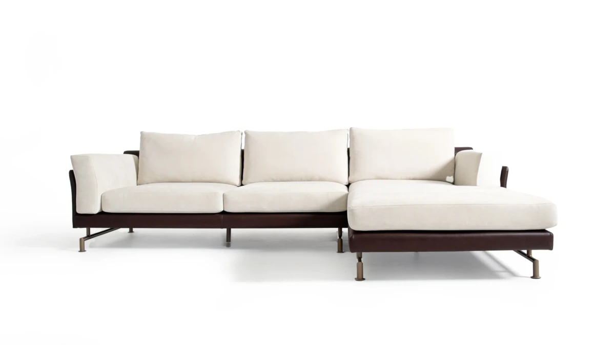 Roma sectional sofa on white background