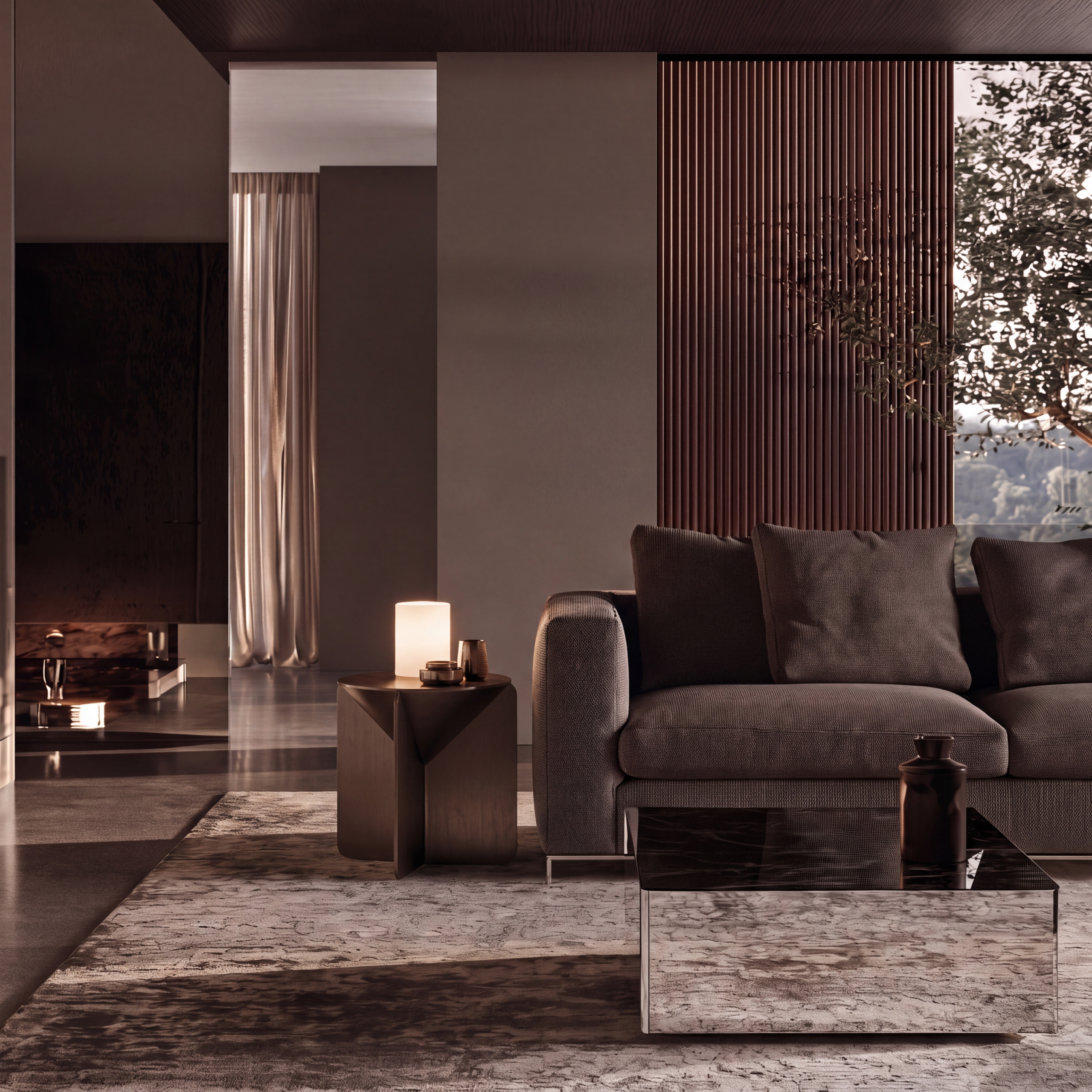 Roya coffee table in a modern living room setting