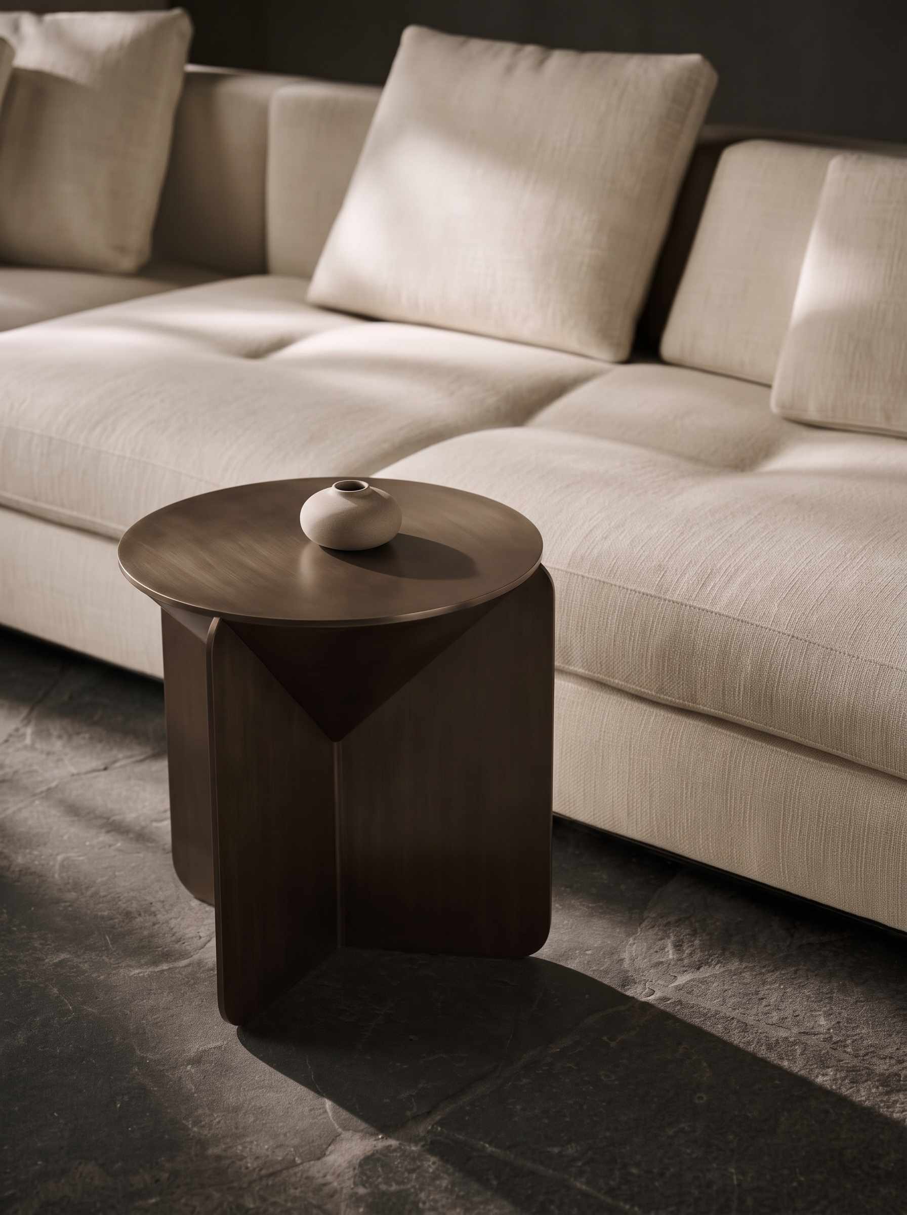 Roya coffee table in a designer lounge setting