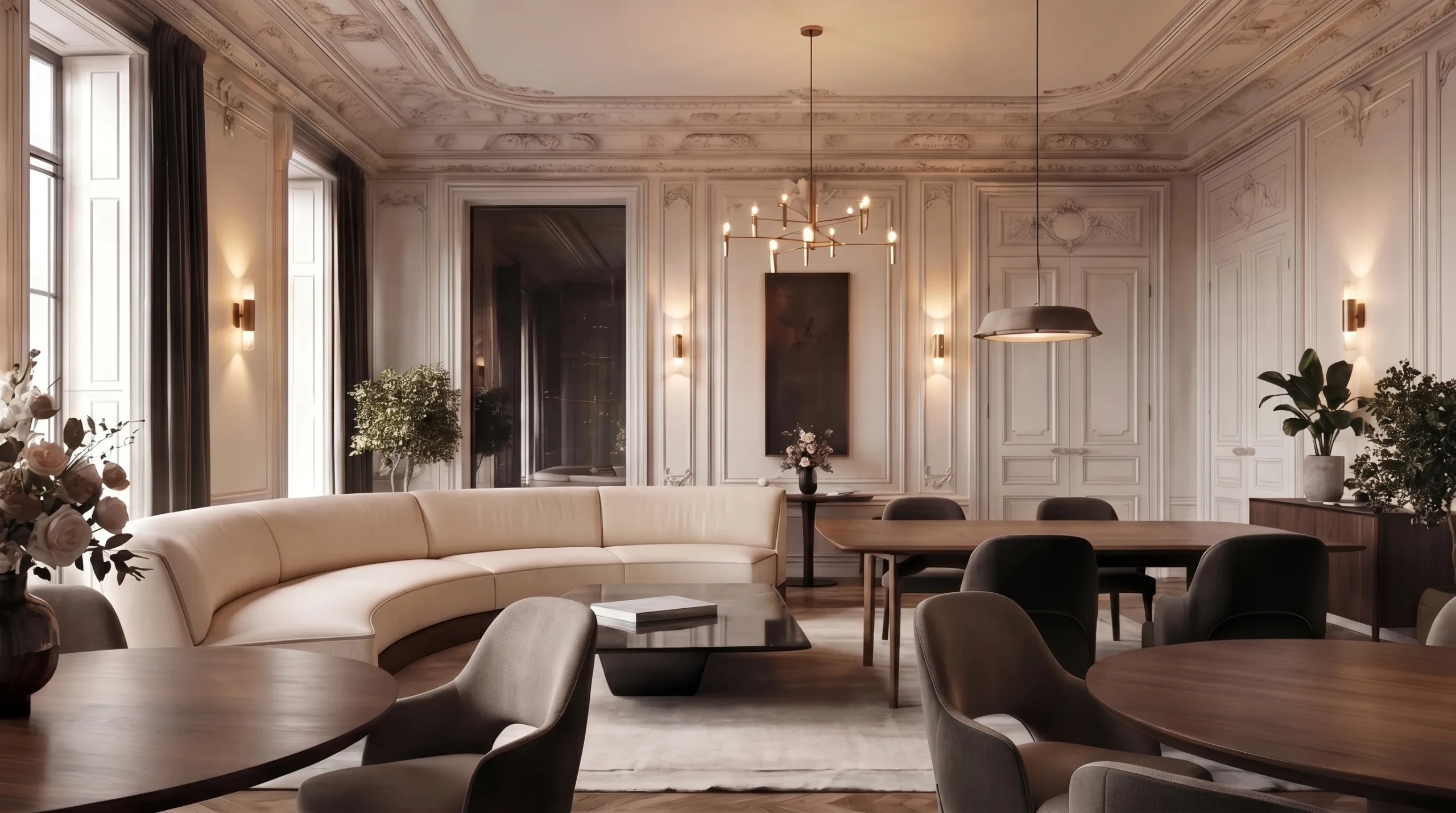 Sarah sectional sofa in a modern living room setting