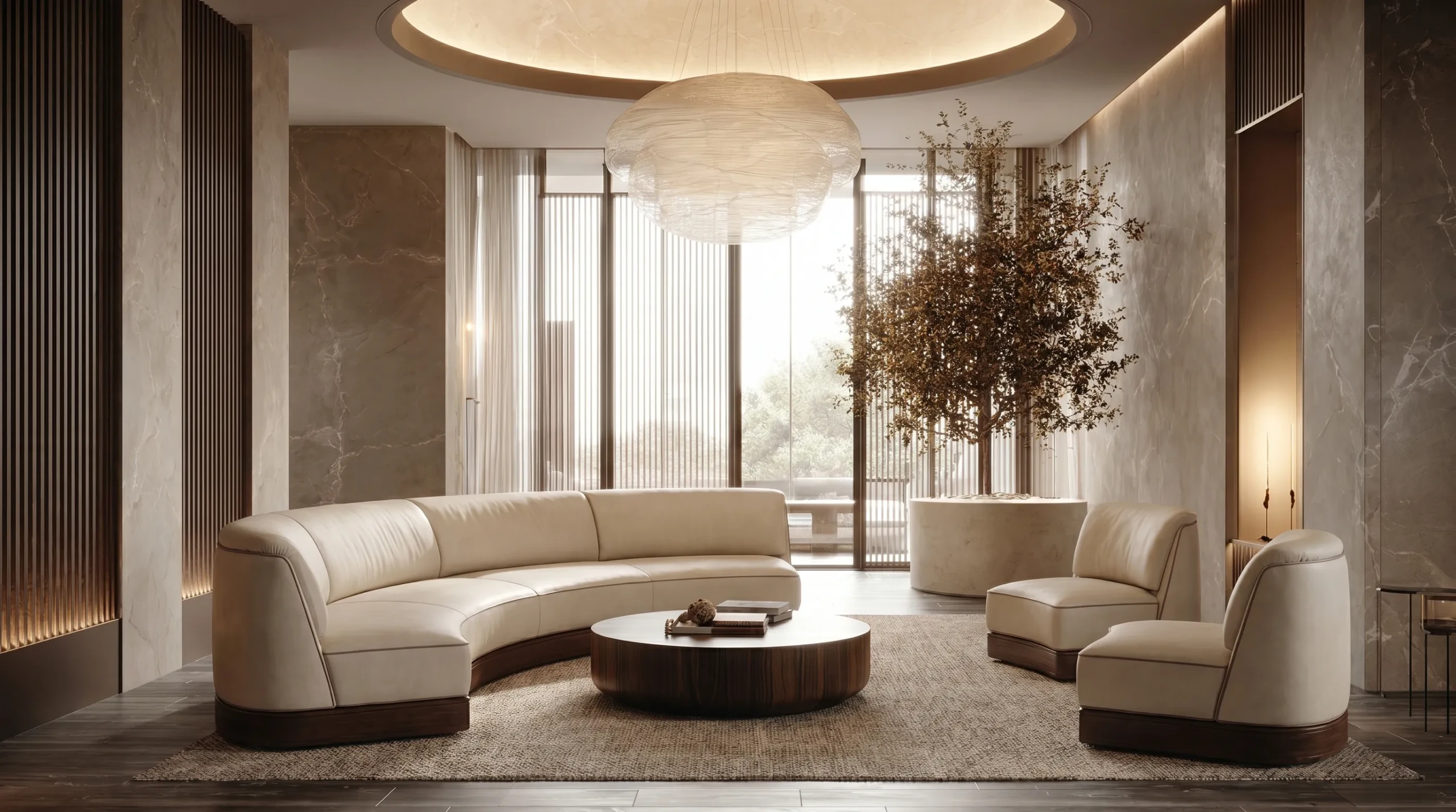 Sarah sectional sofa in a designer lounge setting