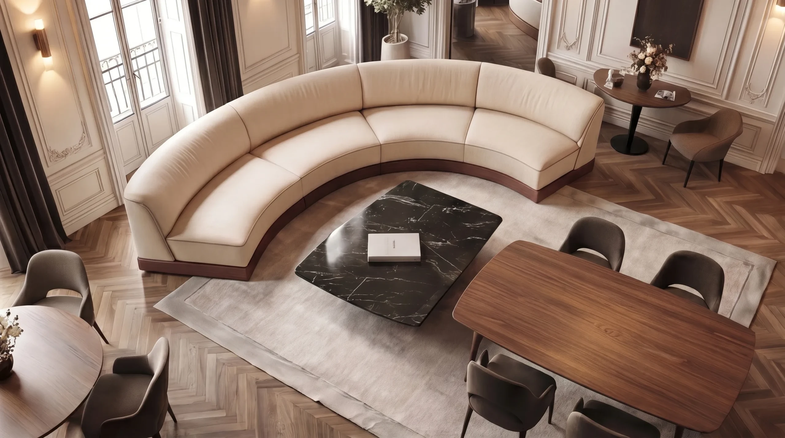 Sarah sectional sofa styled in a minimalist living space