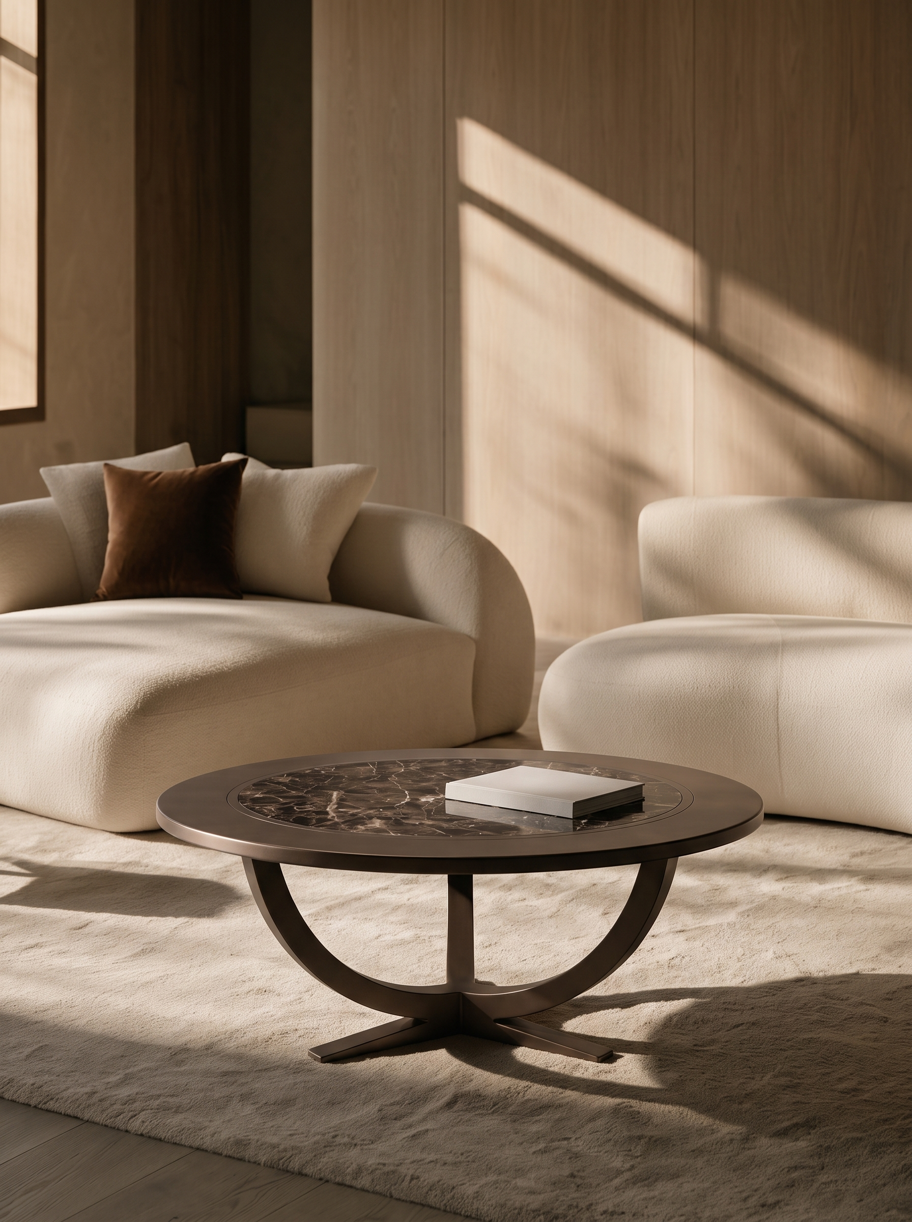 Savoy Selected Website coffee table styled in a minimalist living space