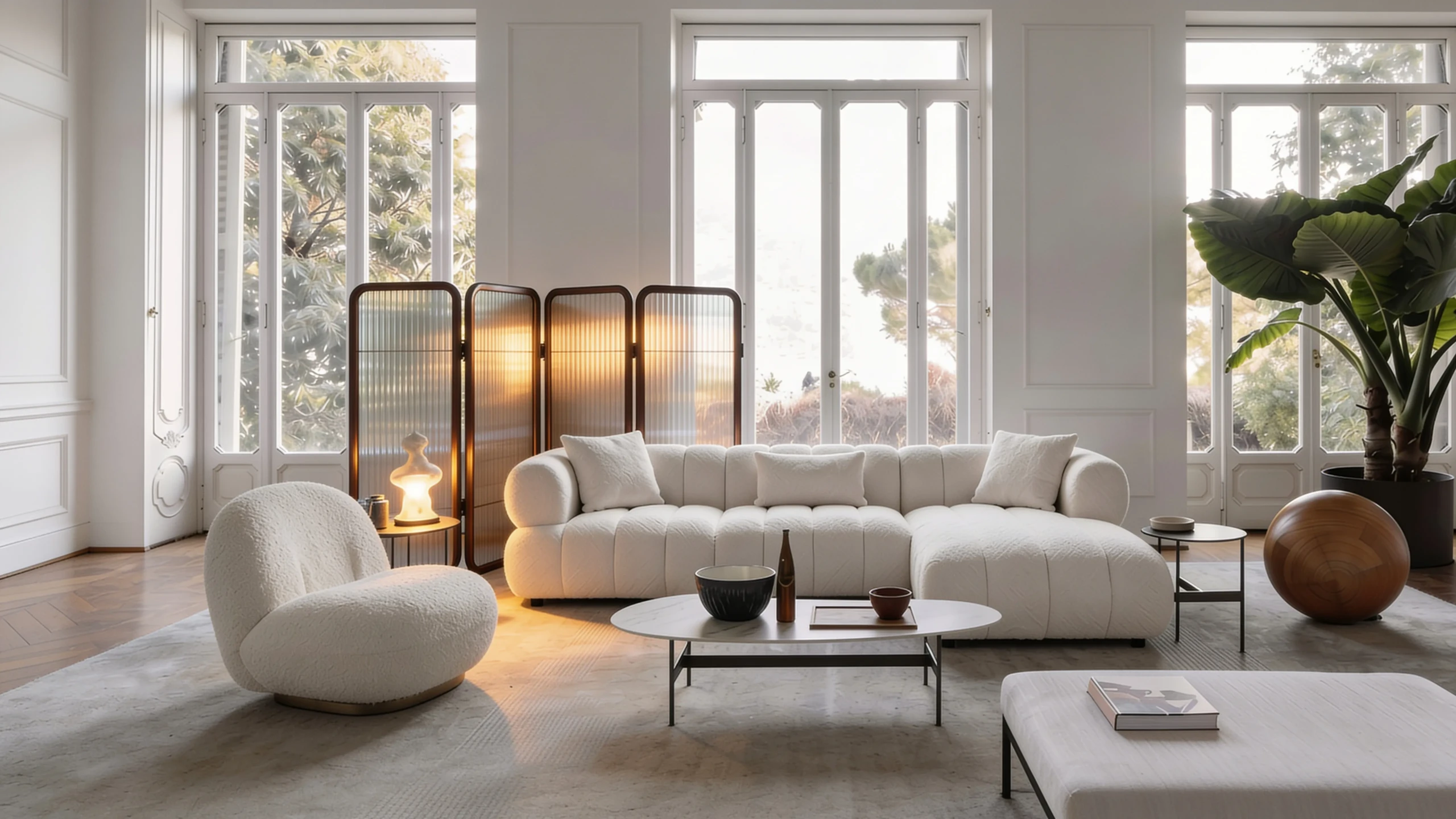 Soffio sectional sofa in a modern living room setting