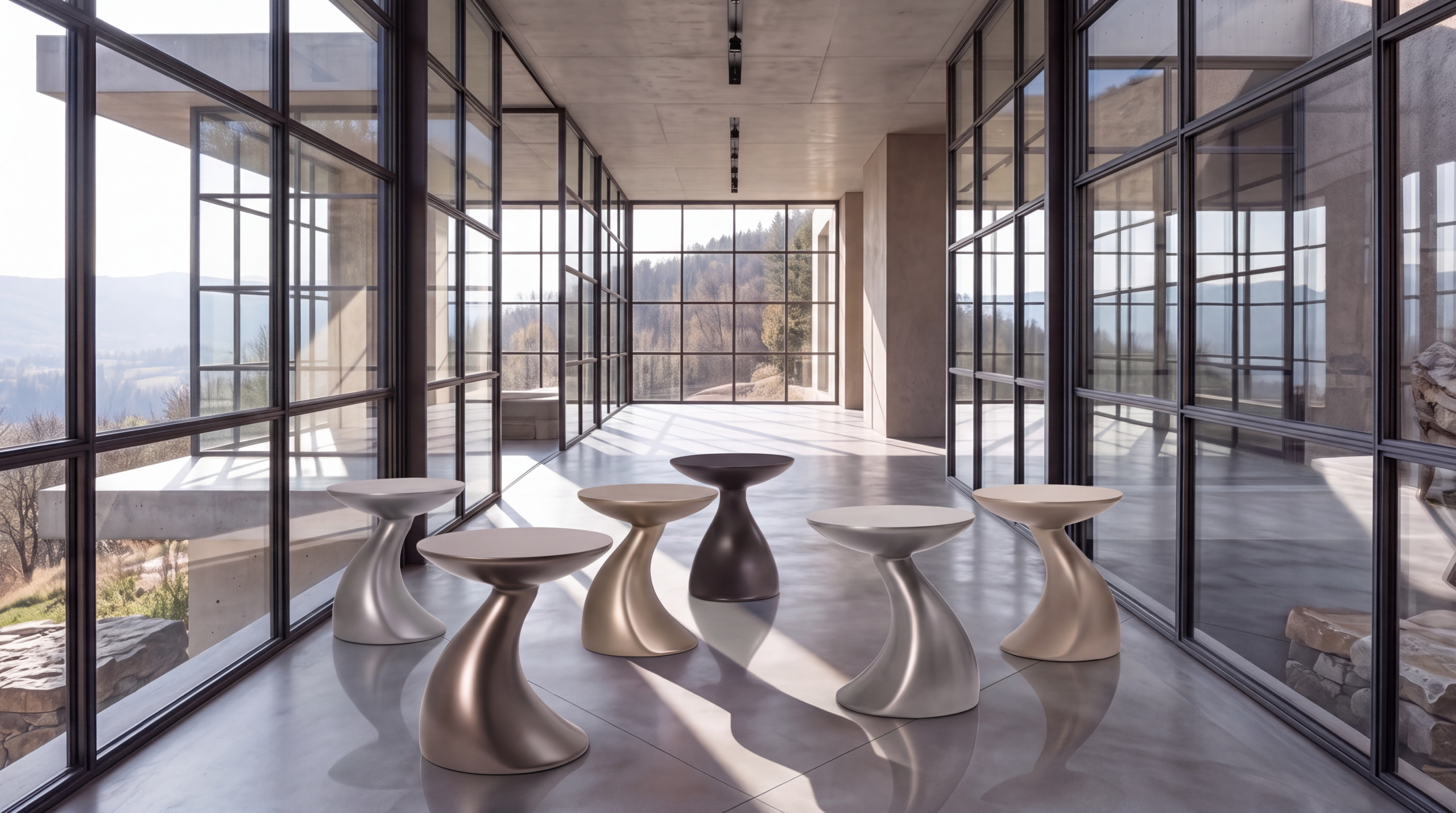 Sol coffee table in a modern living room setting