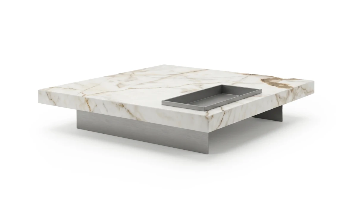 Soul side table on white background