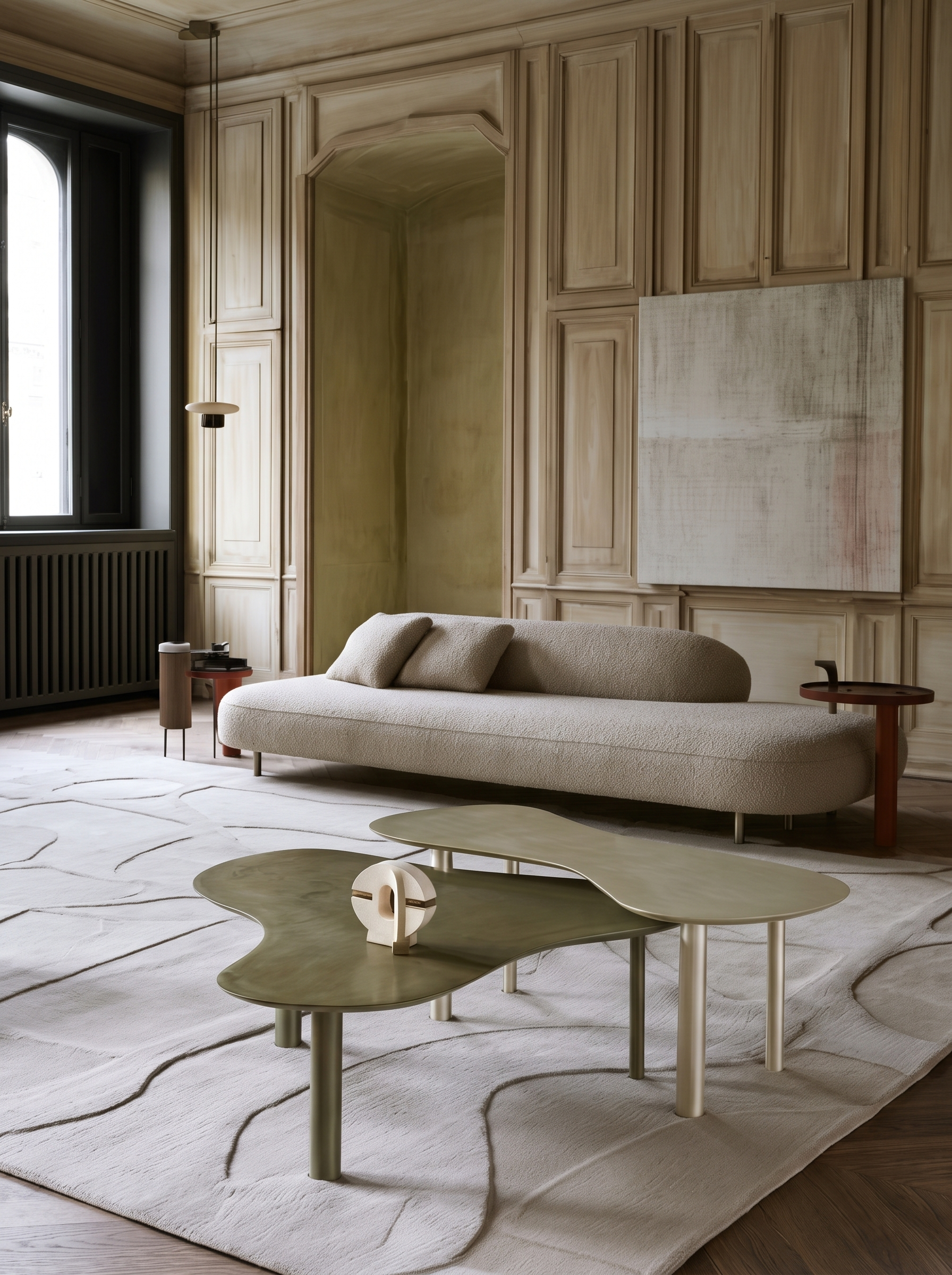 Splash coffee table in a modern living room setting