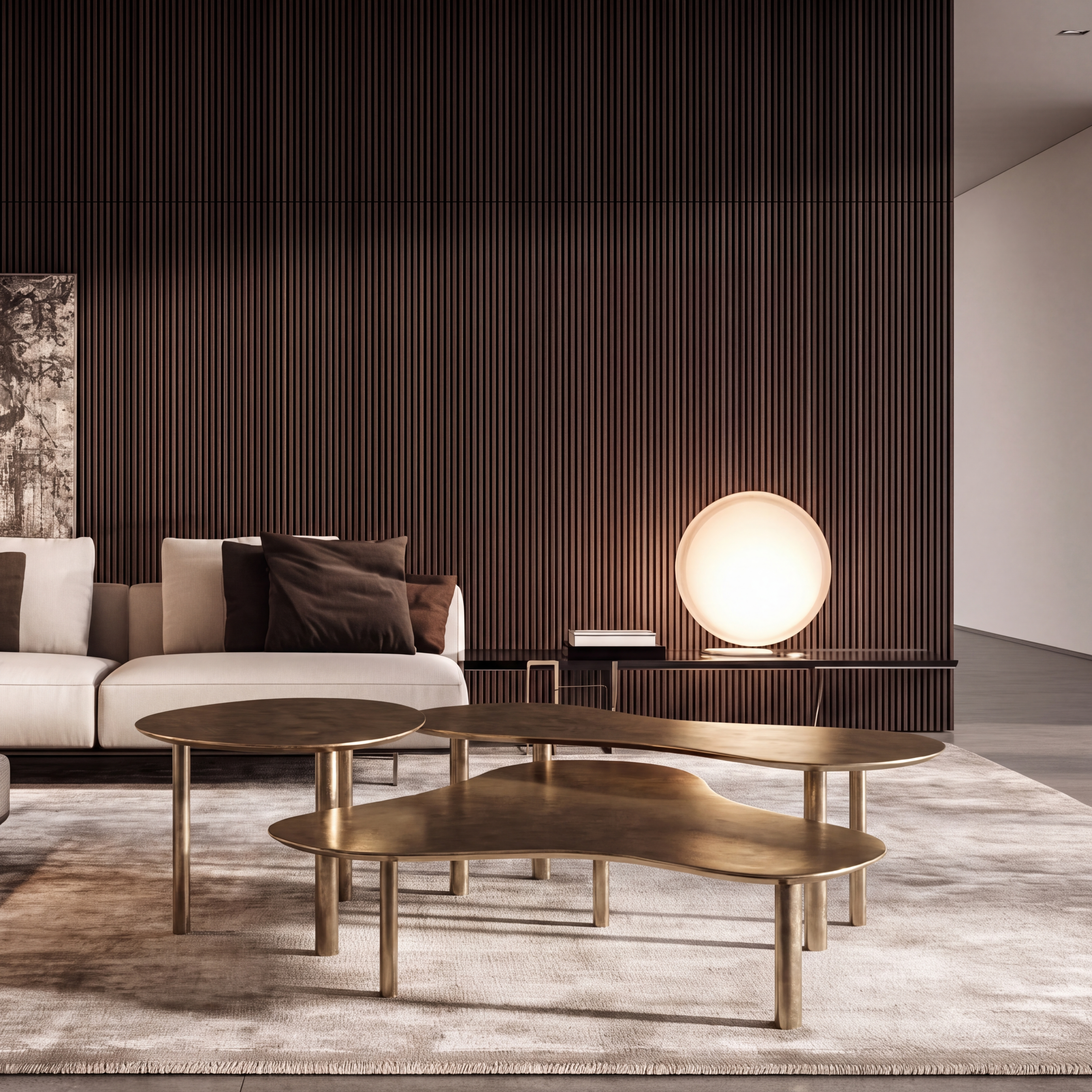 Splash coffee table in a designer lounge setting