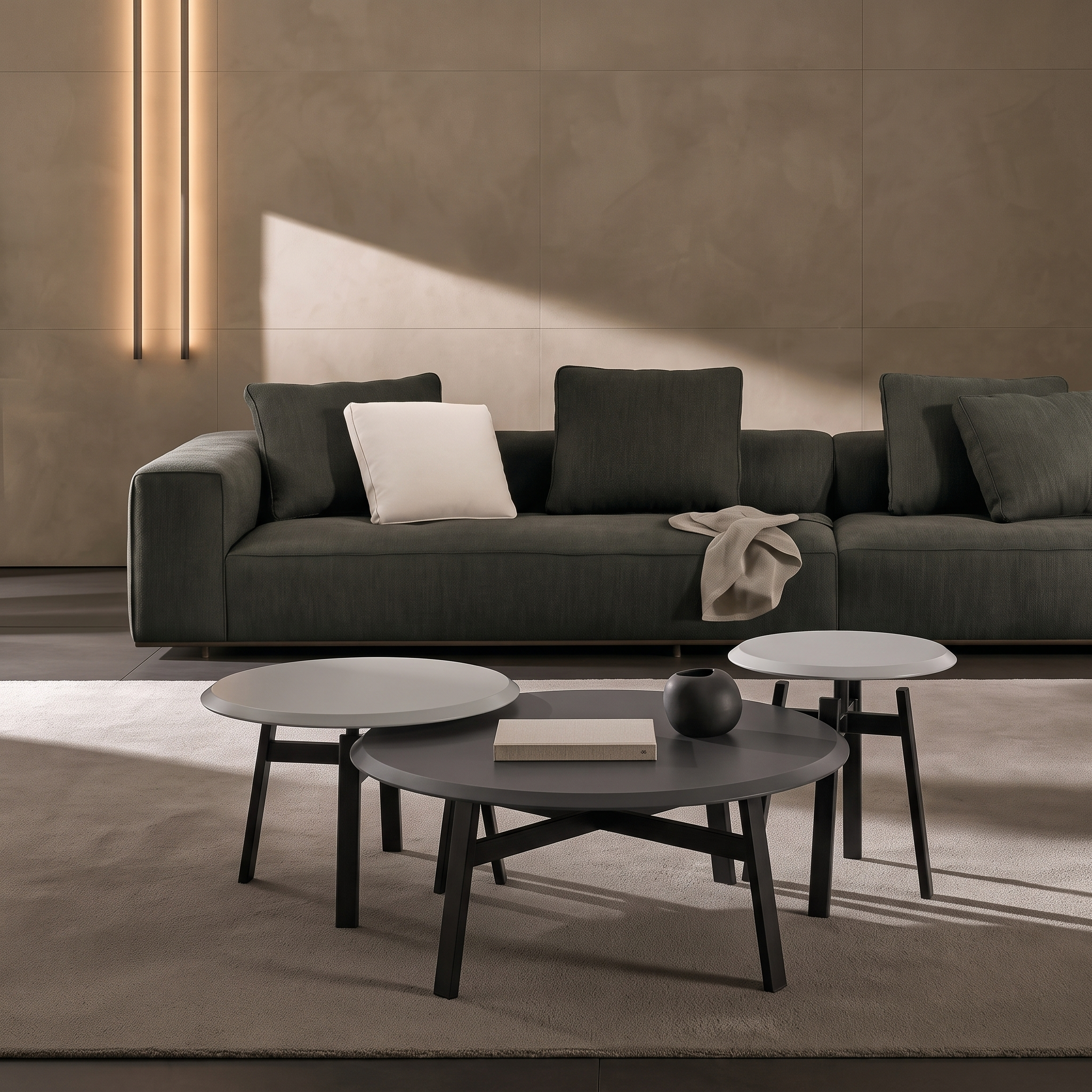 Tabaka Selected coffee table in a modern living room setting