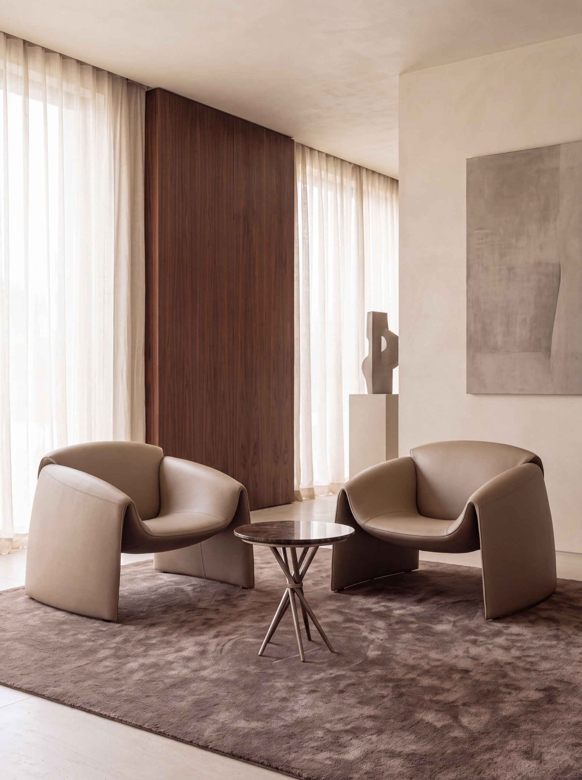 Triss coffee table styled in a contemporary interior