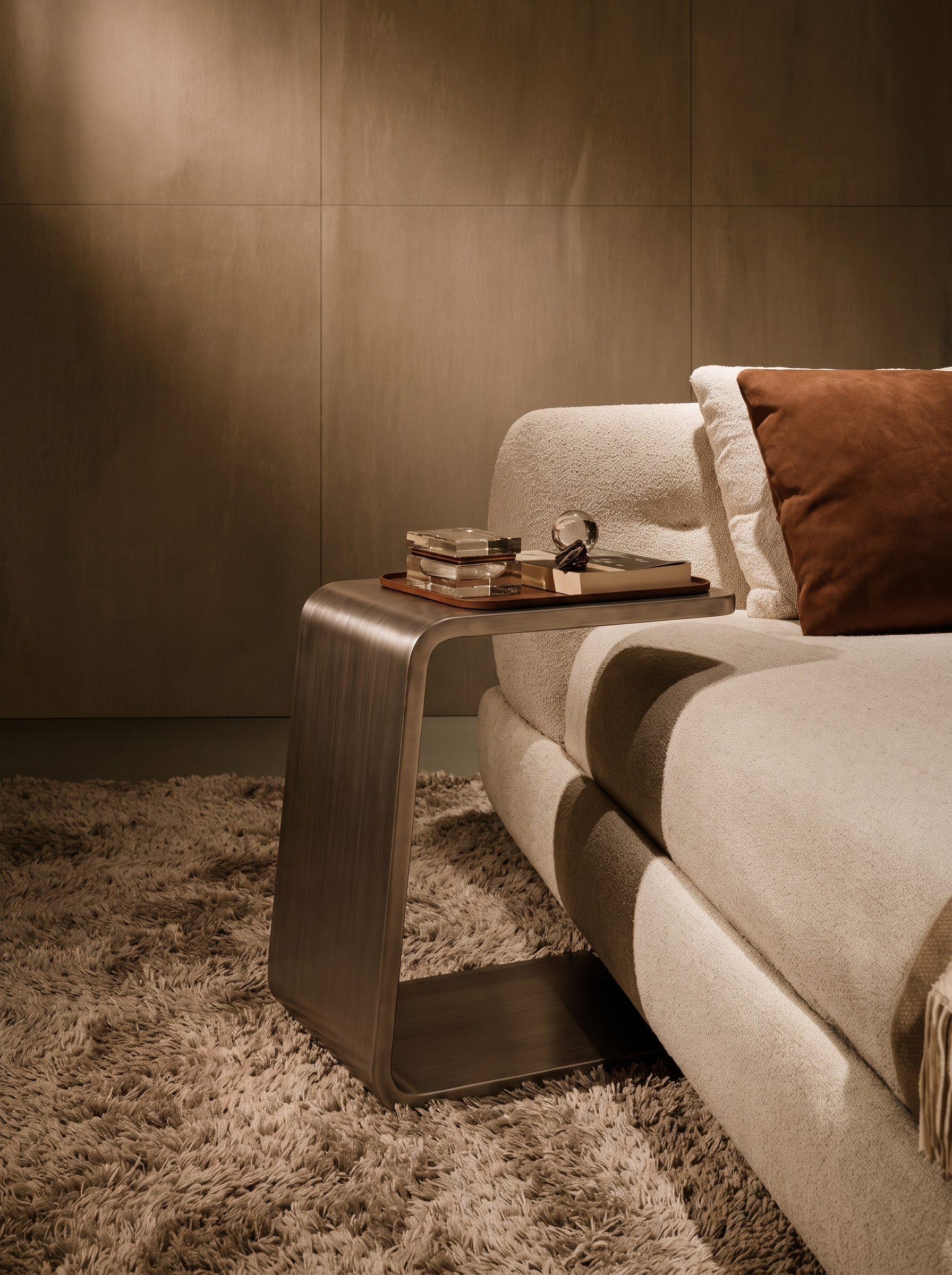 Tuck coffee table styled in a contemporary interior