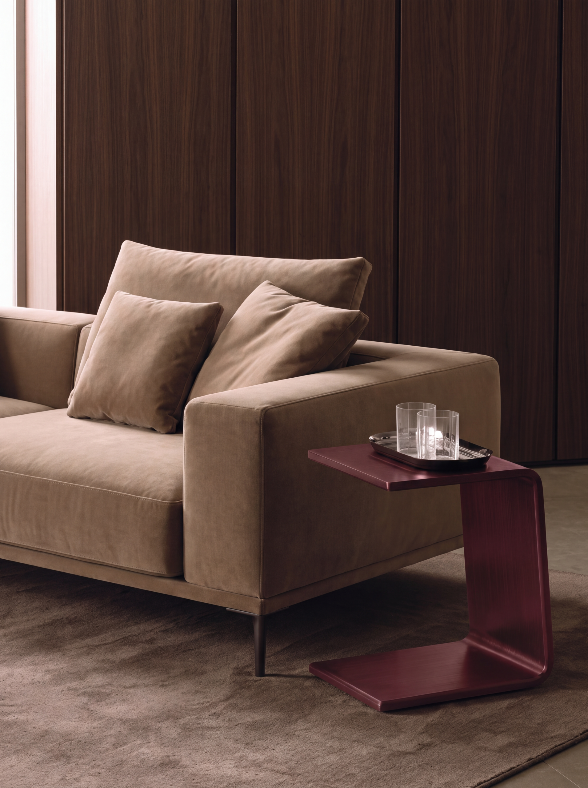 Tuck coffee table in a designer lounge setting