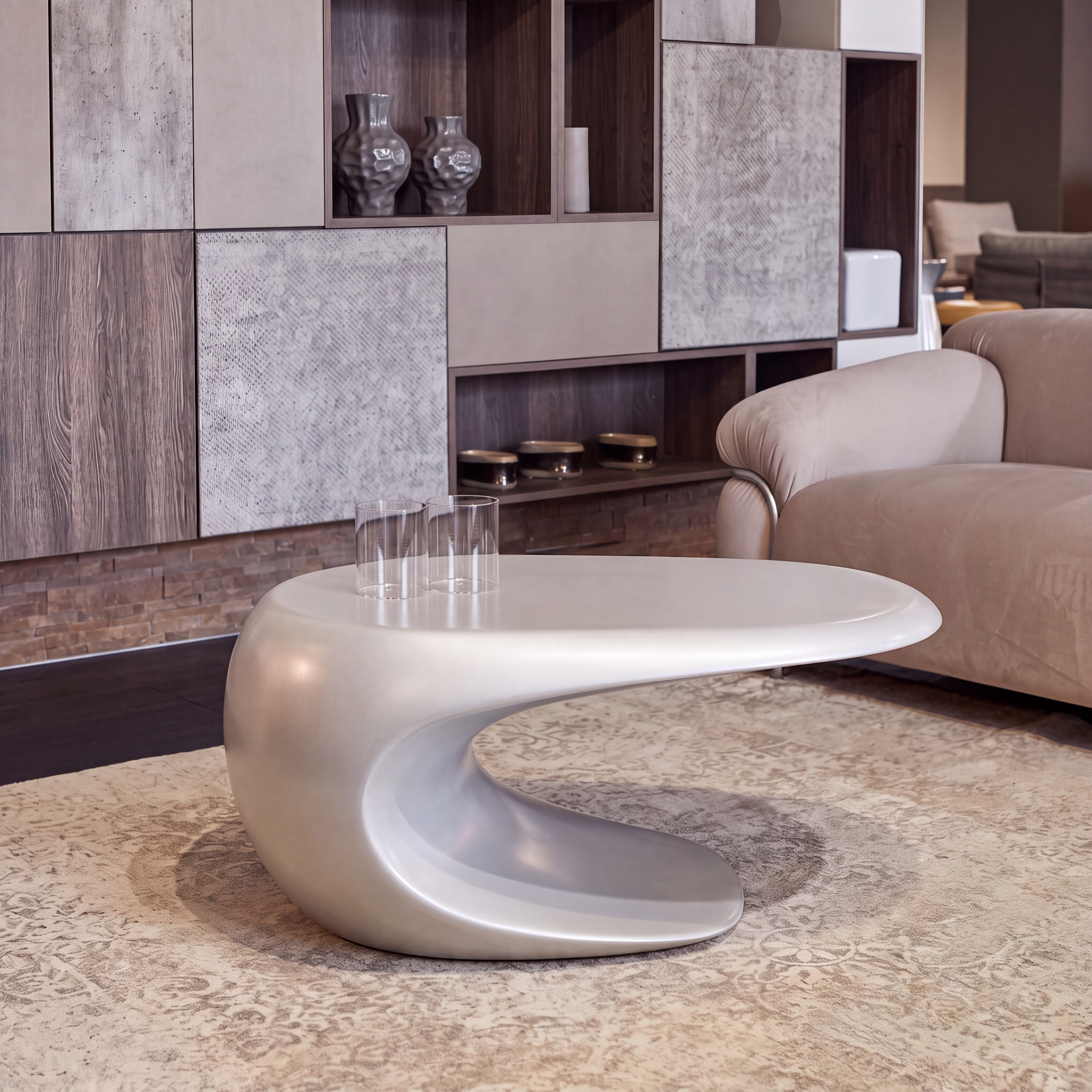 Vetone Selected Website coffee table in a modern living room setting