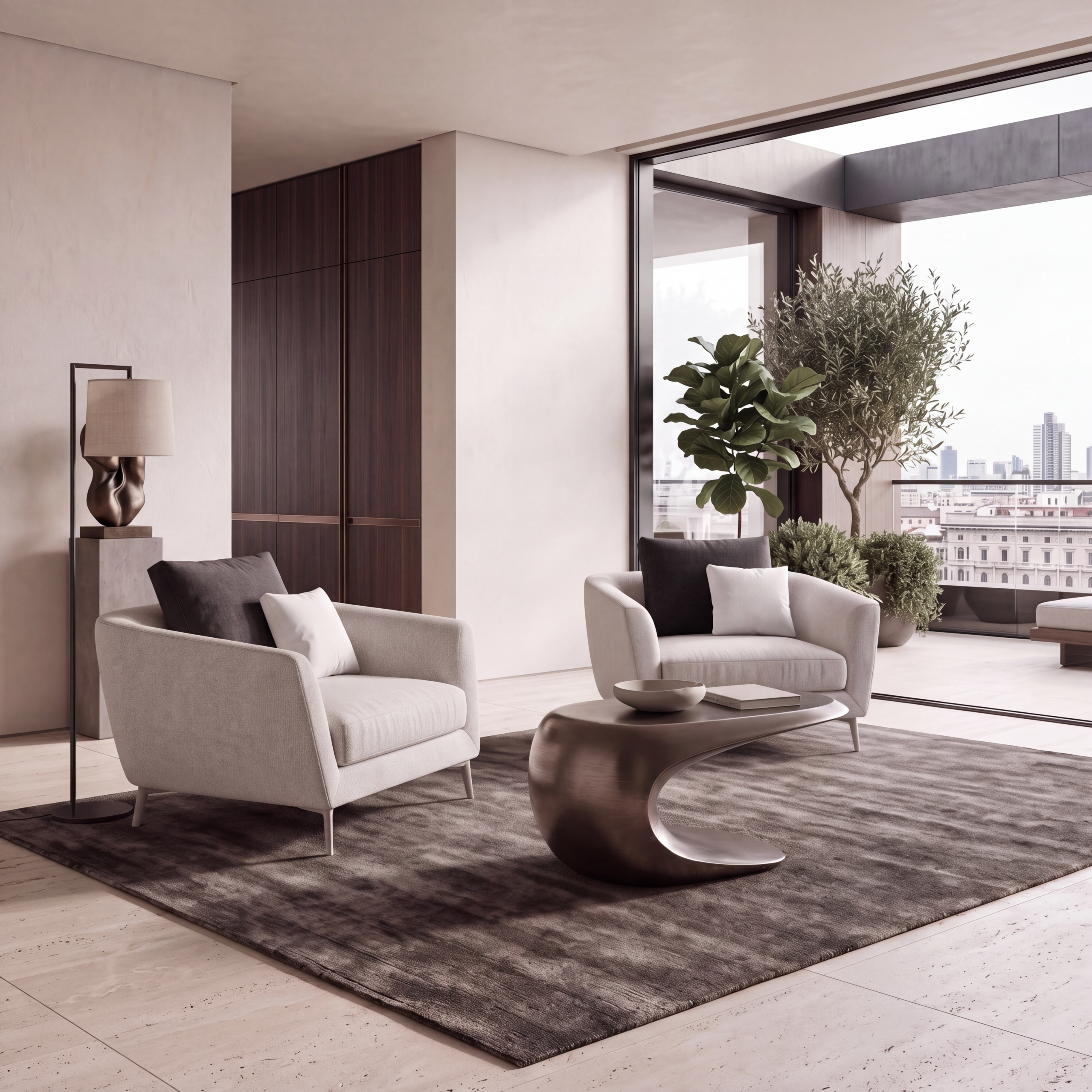 Vetone Selected Website coffee table styled in a minimalist living space
