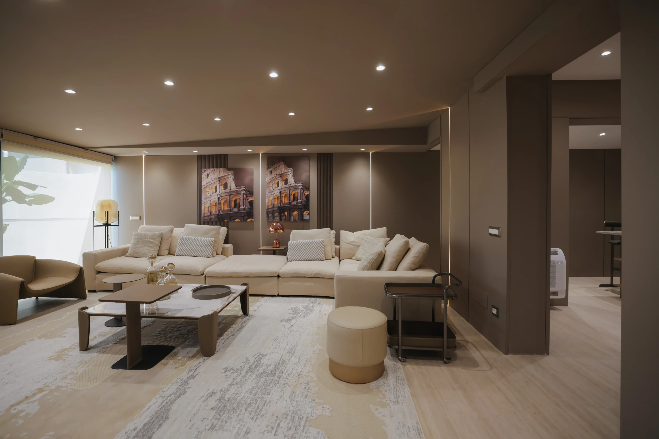 Vista Modular Sectional Sofa styled in a contemporary interior