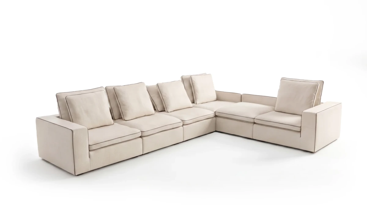 Vista sectional sofa on white background