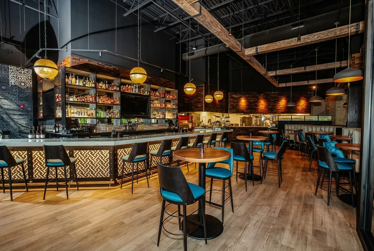 Alba on 53 Hanover, restaurant furnishing, Boston, ABLE Be Modern