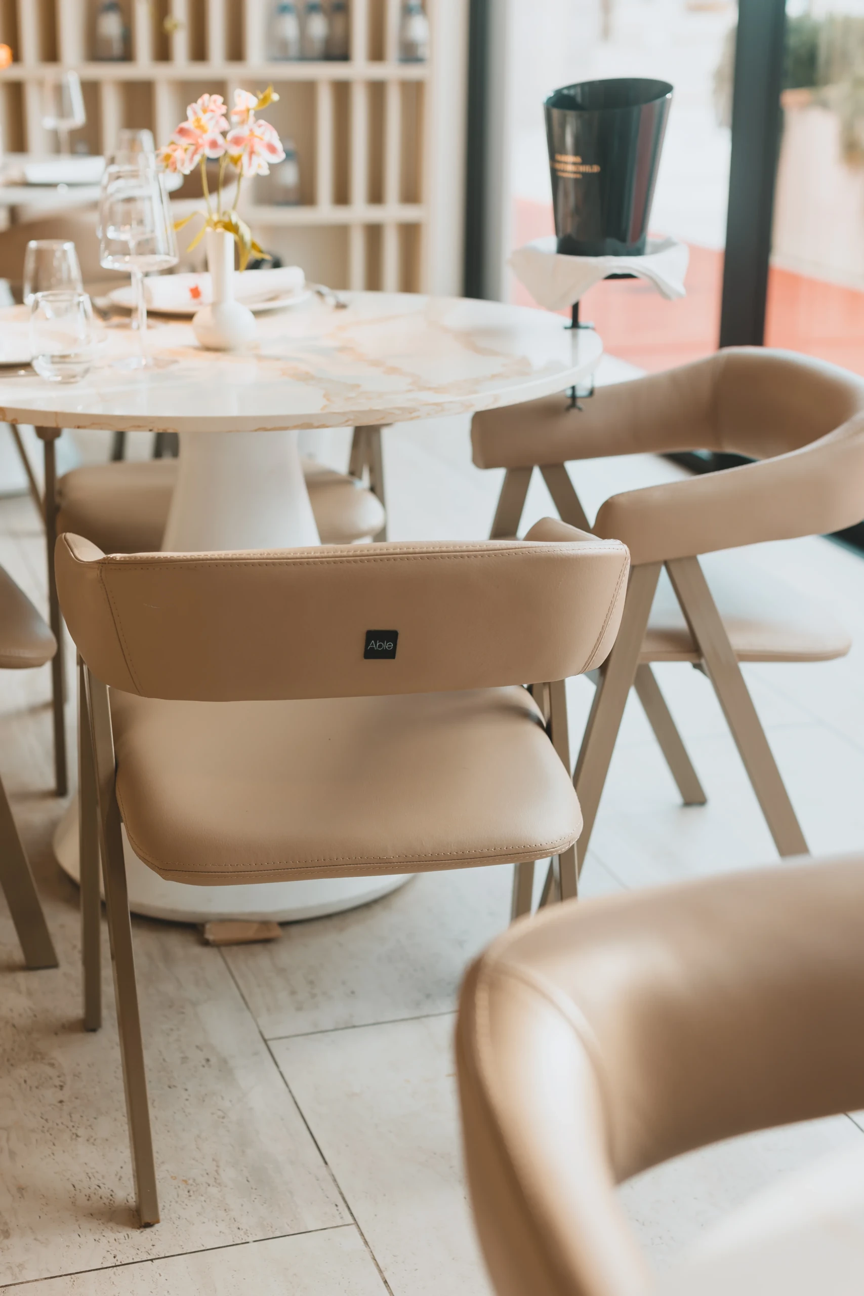 Gjurma Restaurant interior, furnished by ABLE Be Modern