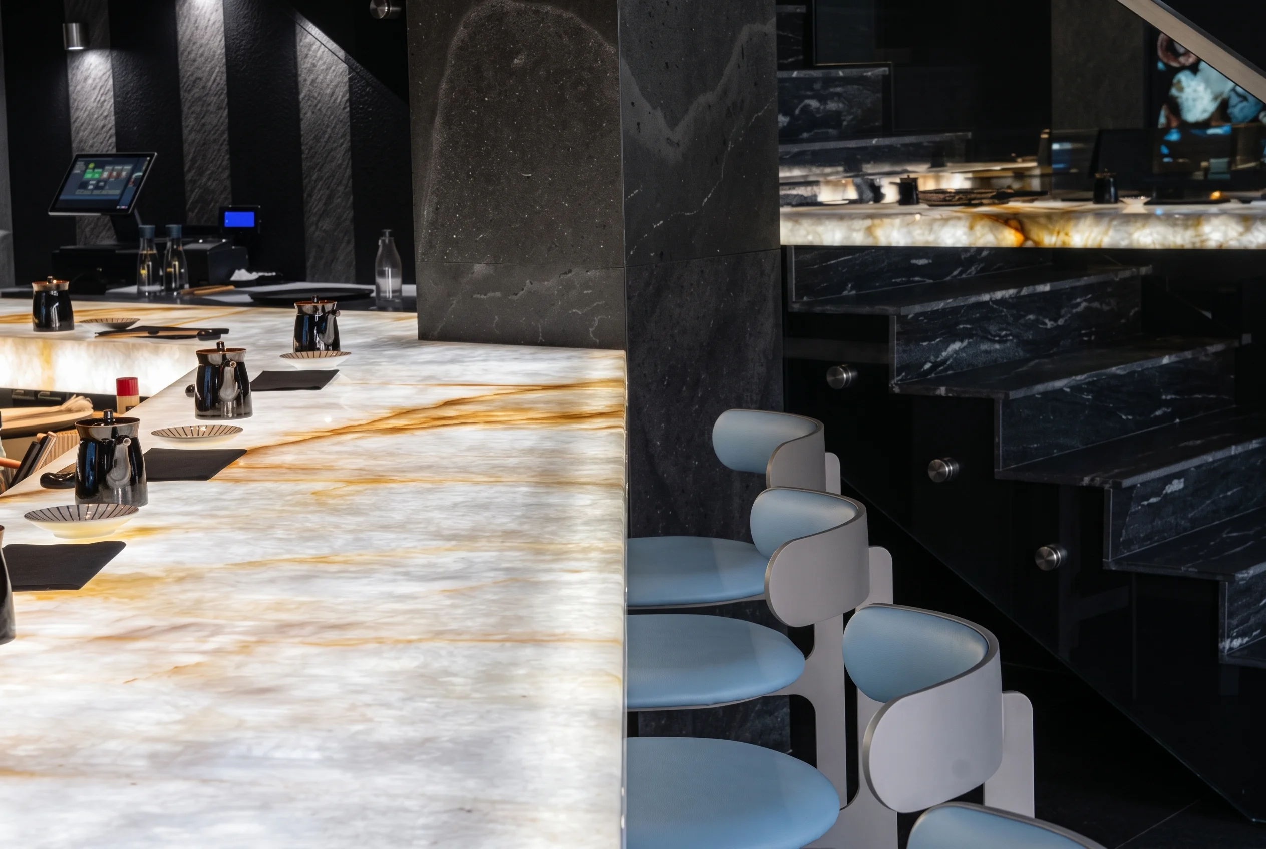 Katsuo, Japanese restaurant interior, Warsaw, ABLE Be Modern