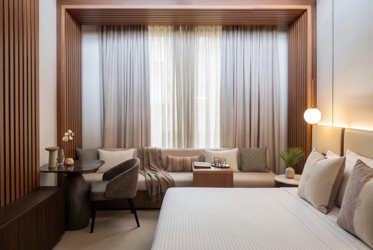 Marriott Uganda, Standard Room Mock-Up, furnished by ABLE Be Modern