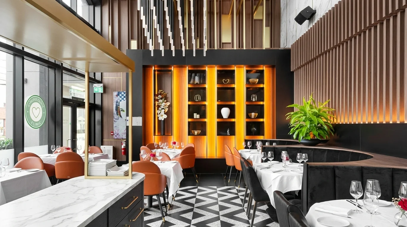 Mirela's Restaurant, restaurant furnishing, Montreal, ABLE Be Modern