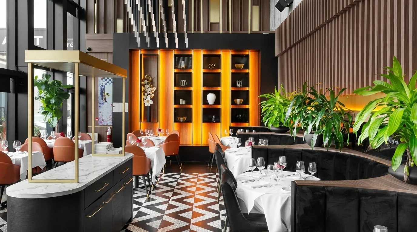 Mirela's Restaurant, restaurant furnishing, Montreal, ABLE Be Modern