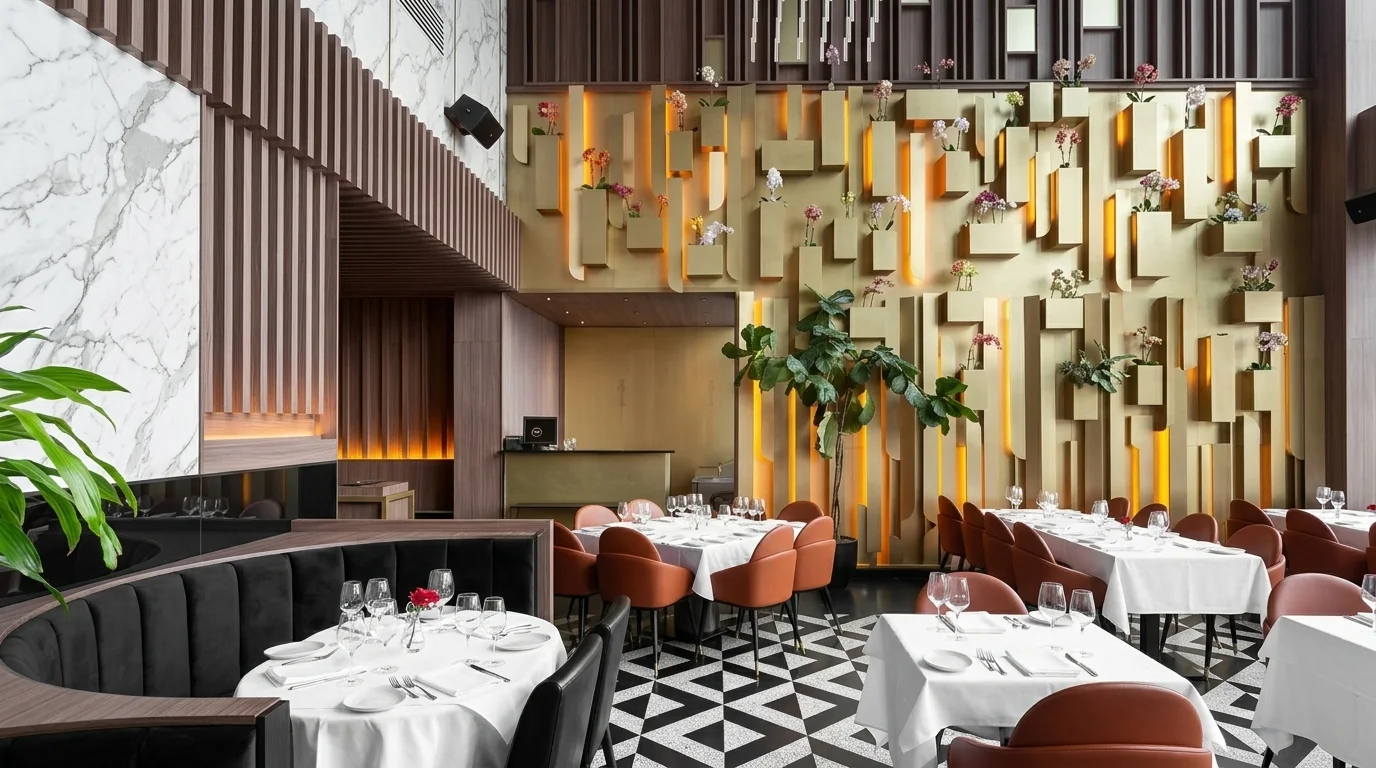 Mirela's Restaurant, restaurant furnishing, Montreal, ABLE Be Modern