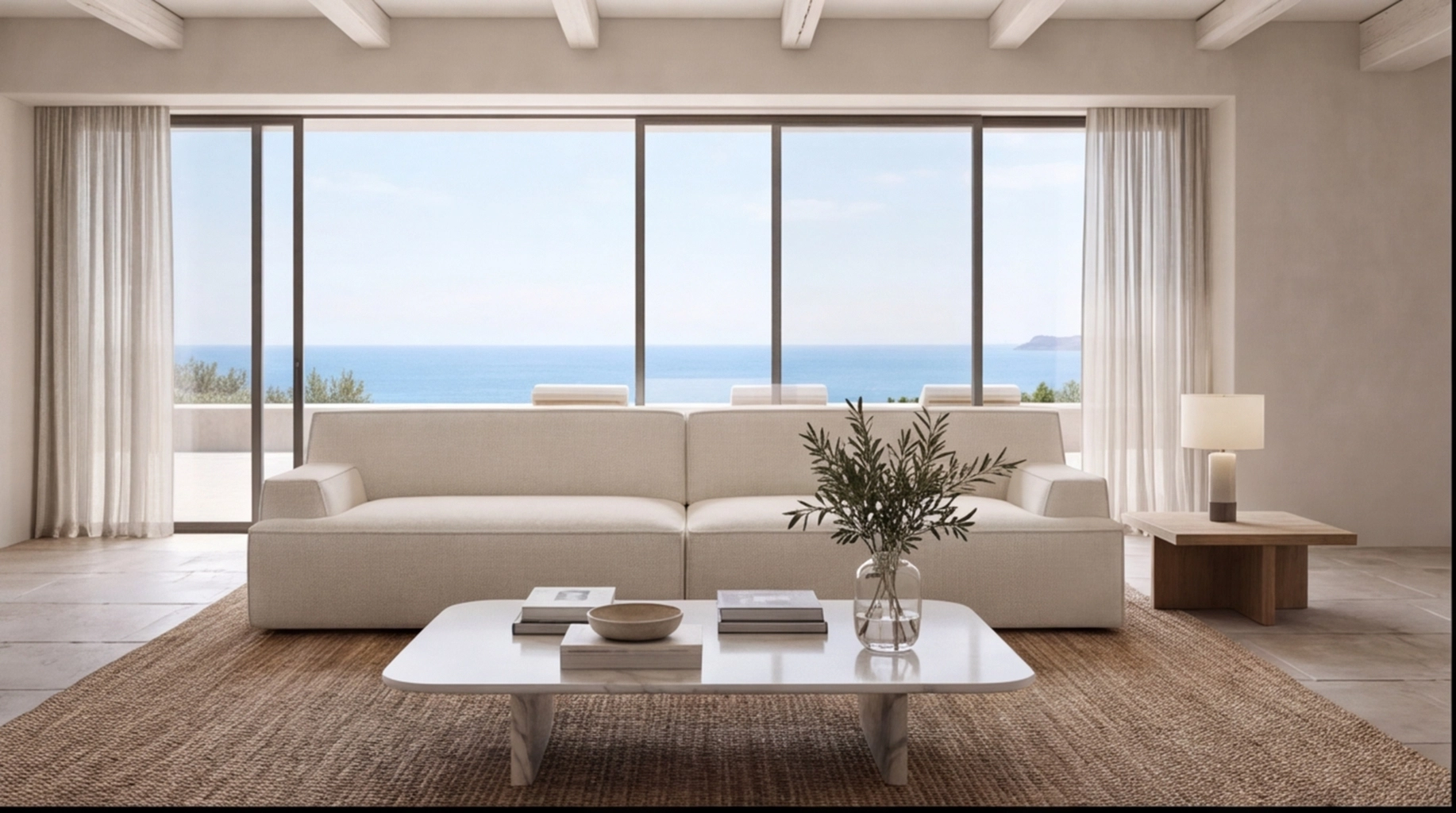 Amon sectional sofa in a designer lounge setting