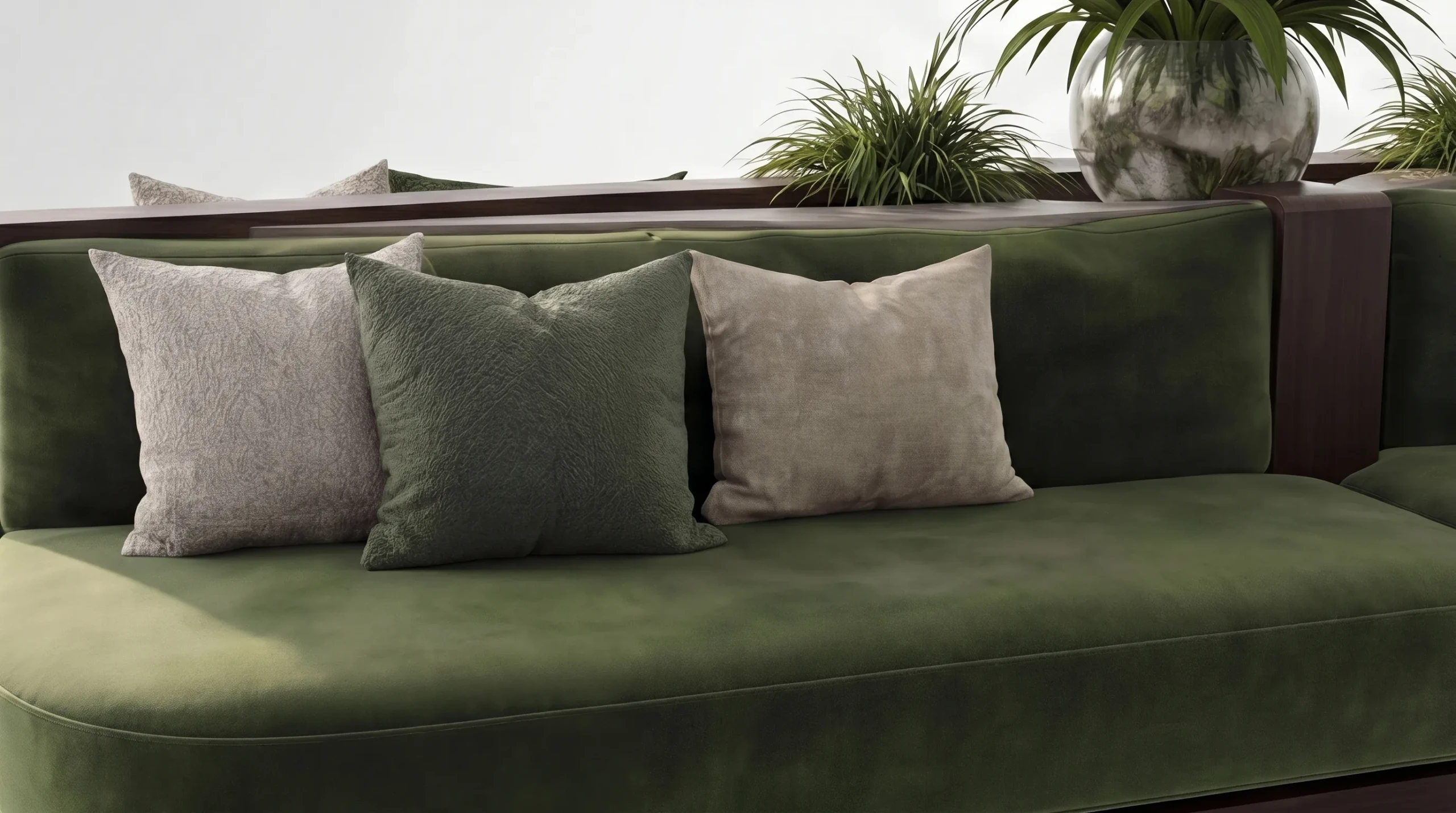 Ritz sofa with cushions styled in a modern setting