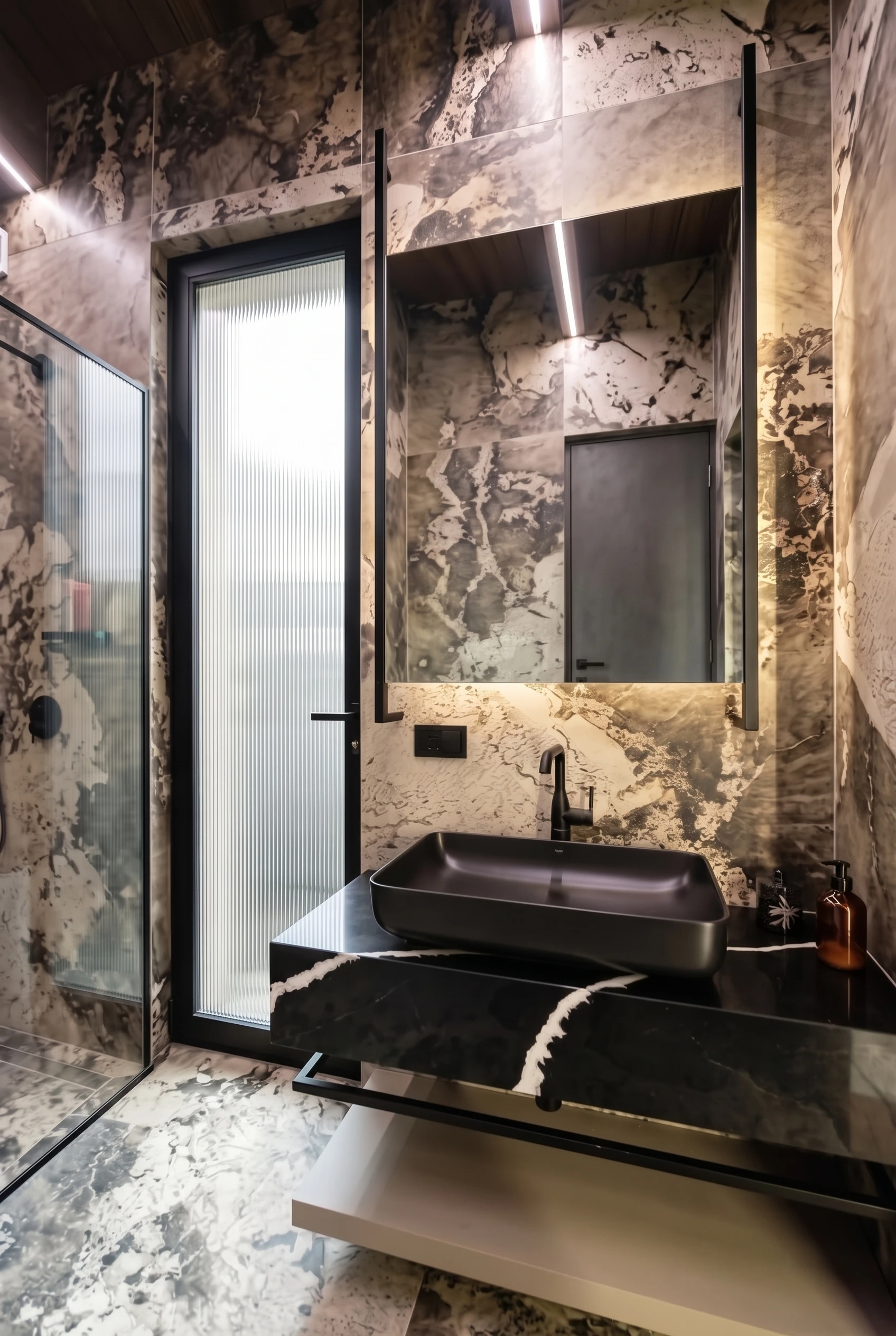 Brady mirror in a modern hospitality setting