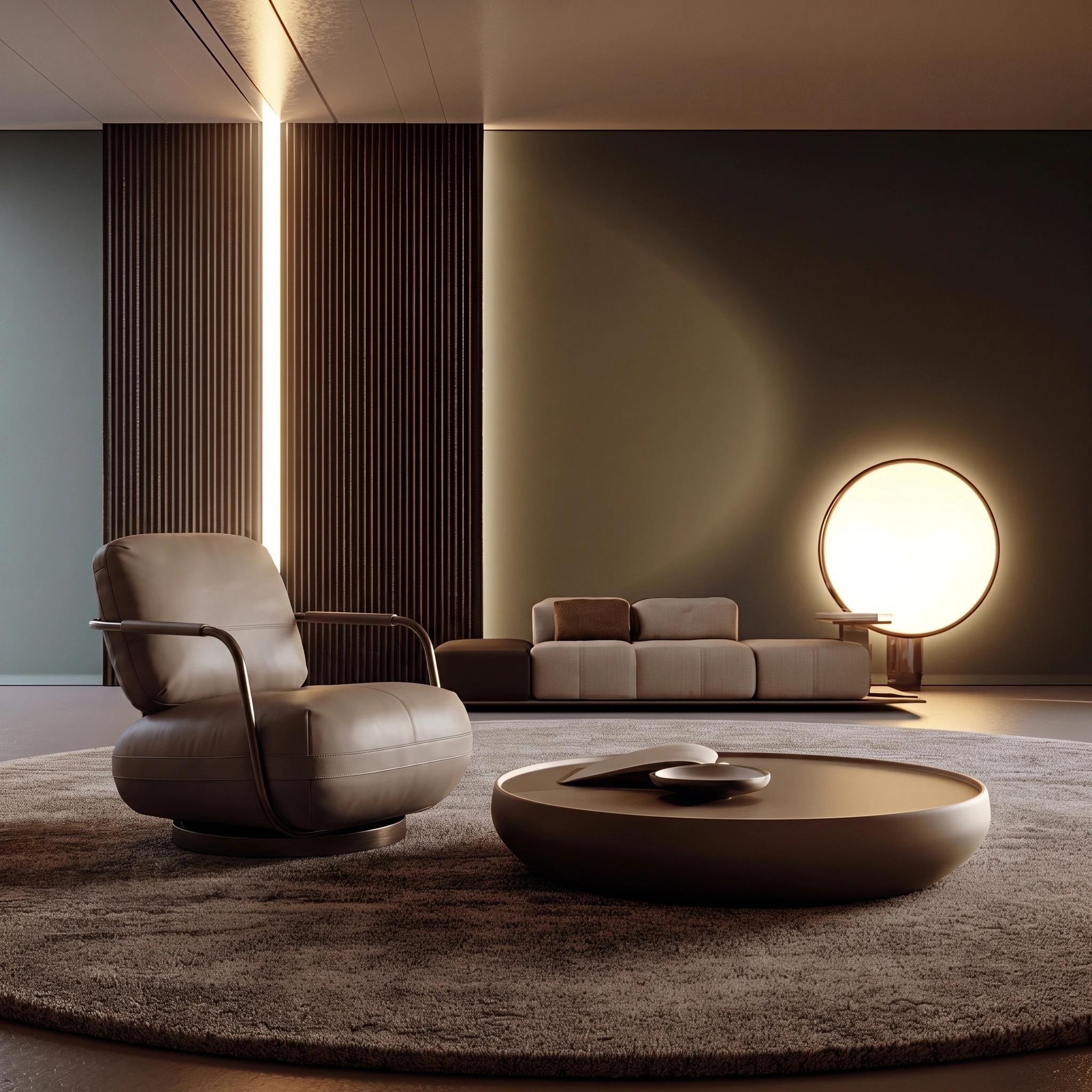 Contour armchair in a designer lounge setting
