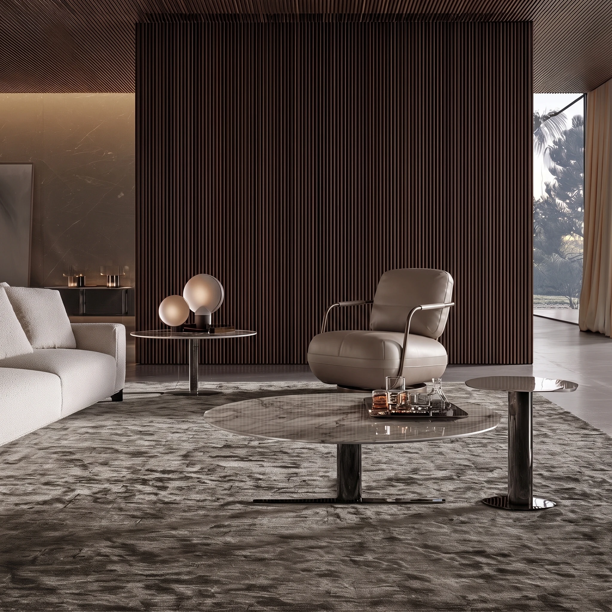 Contour armchair in a stylish home interior